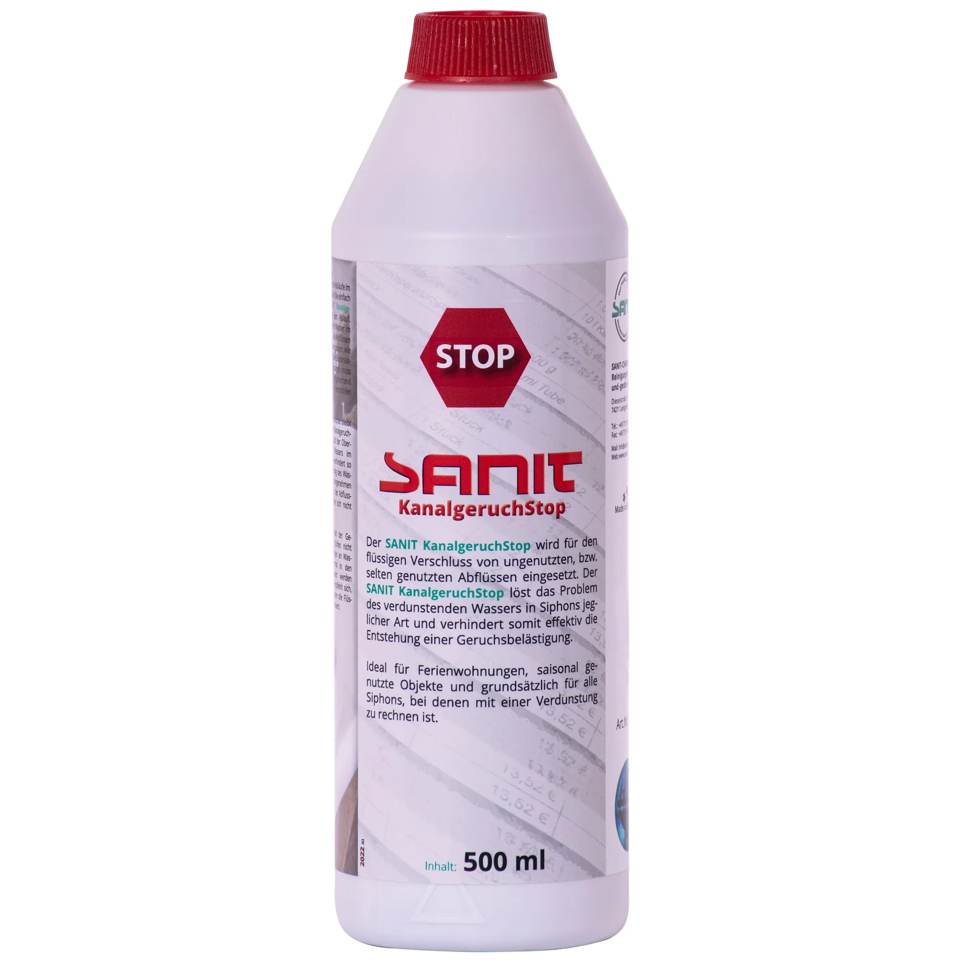 "Anti odeur canalisation, Stop odeur, SANIT Kanalgeruch Stopp 500ml image"