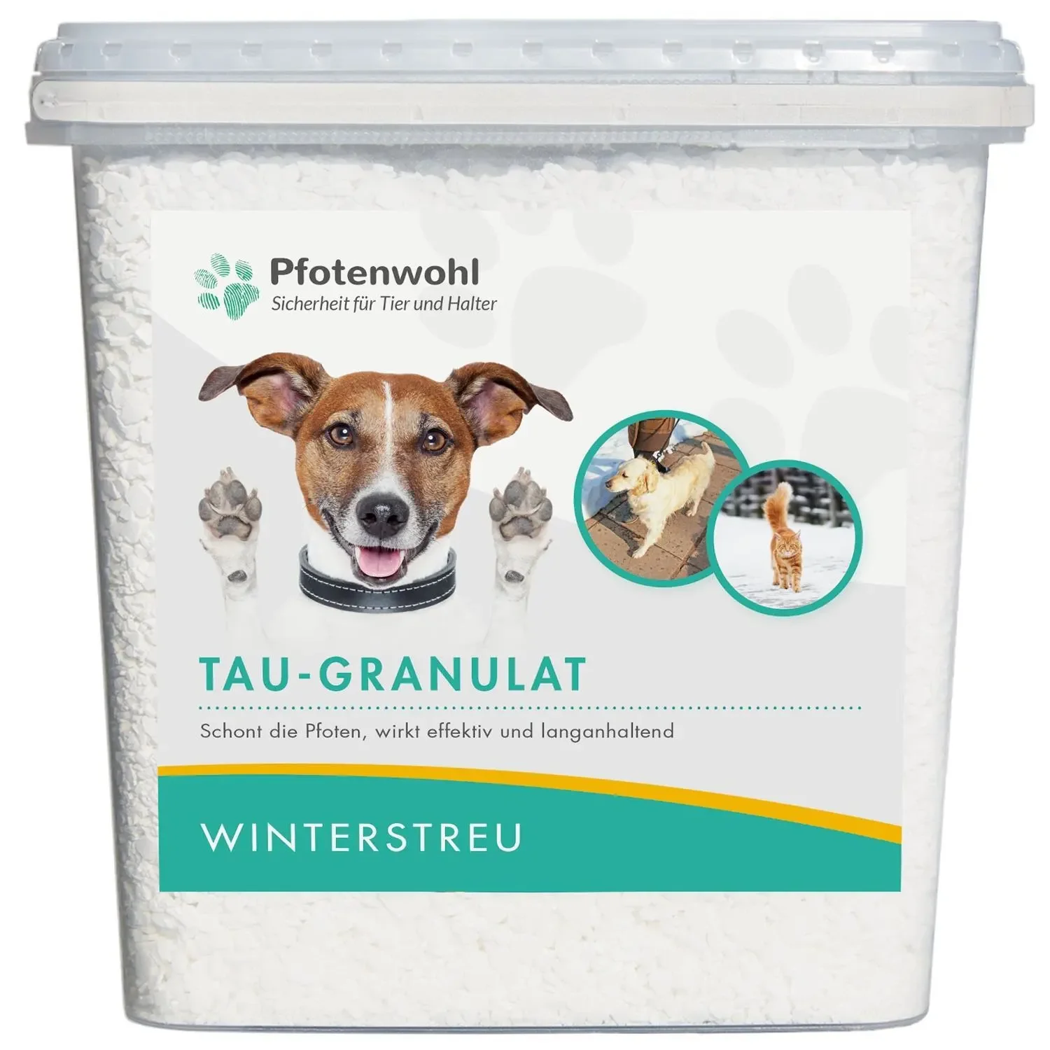 "Granulés dégivrants 5 kg, sel de déneigement écologique, anti verglas animaux, 48 Stück = 240 Kg 1/2 Palette image"