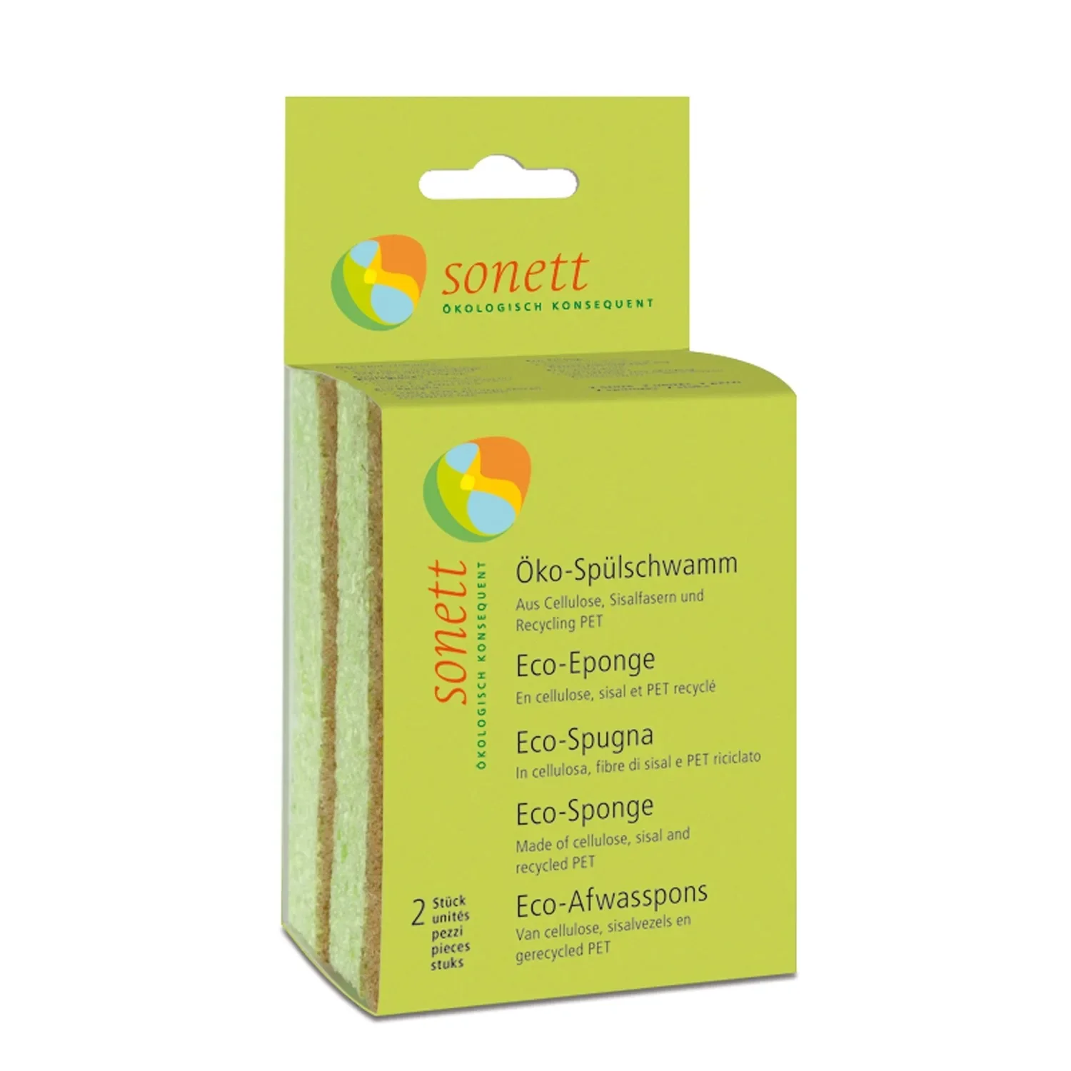 Éponges vaisselle écologiques, 6 x 2er Pack, éponges vaisselle biodégradables