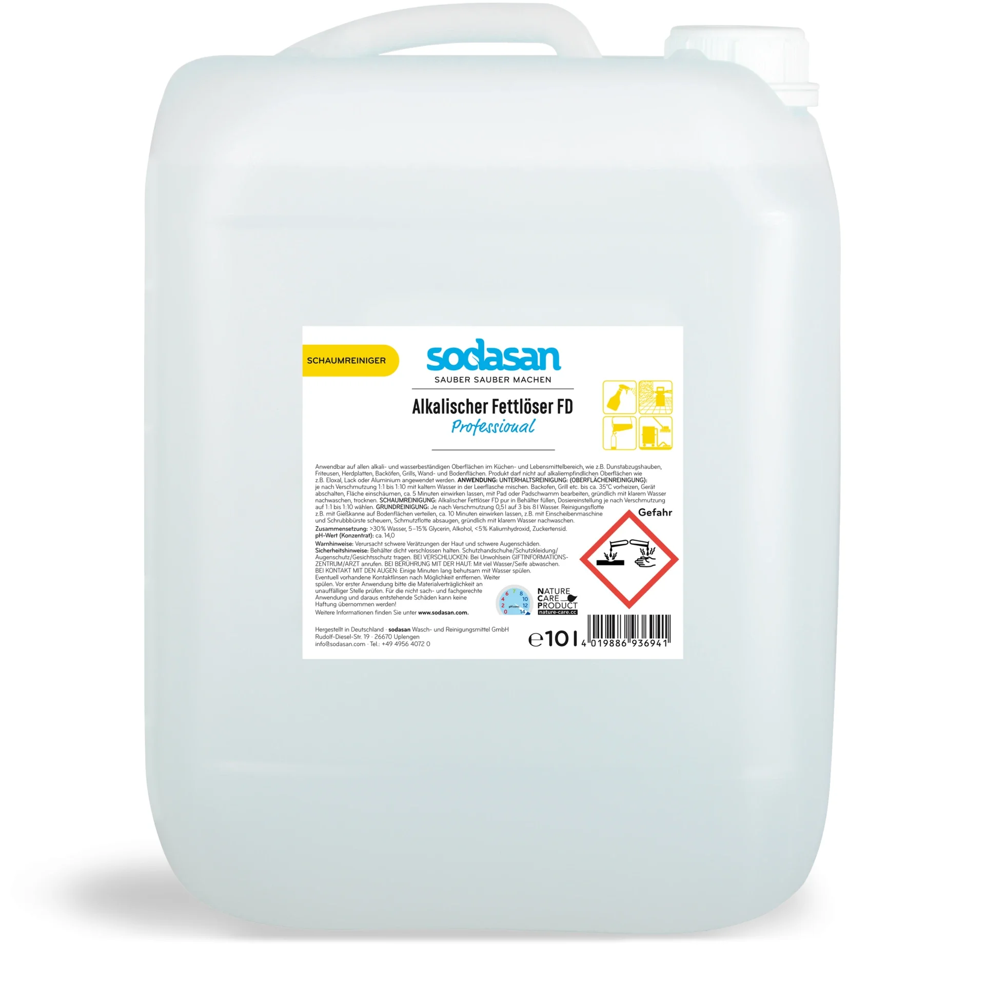 "Dégraissant alcalin professionnel 10 litres, nettoyant dégraissant alcalin, dégraissant cuisine professionnel image"