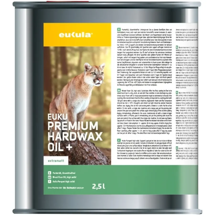 "Huile cire dure extra mate 2,5 Liter, huile plancher mate, huile cire bois mat image"