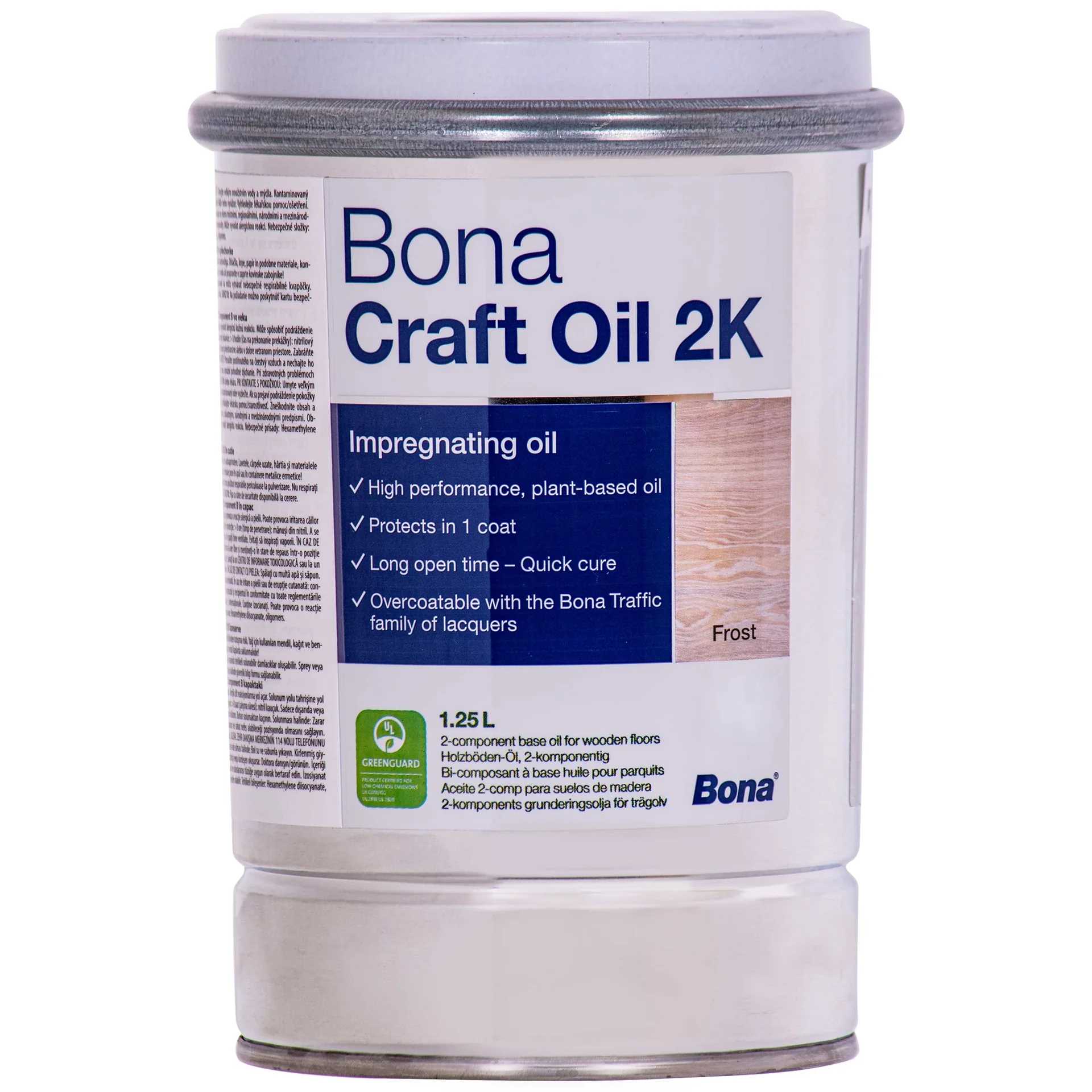 Huile bois professionnelle, huile parquet blanchie, 1,25 Liter, huile bois intérieur, weiß