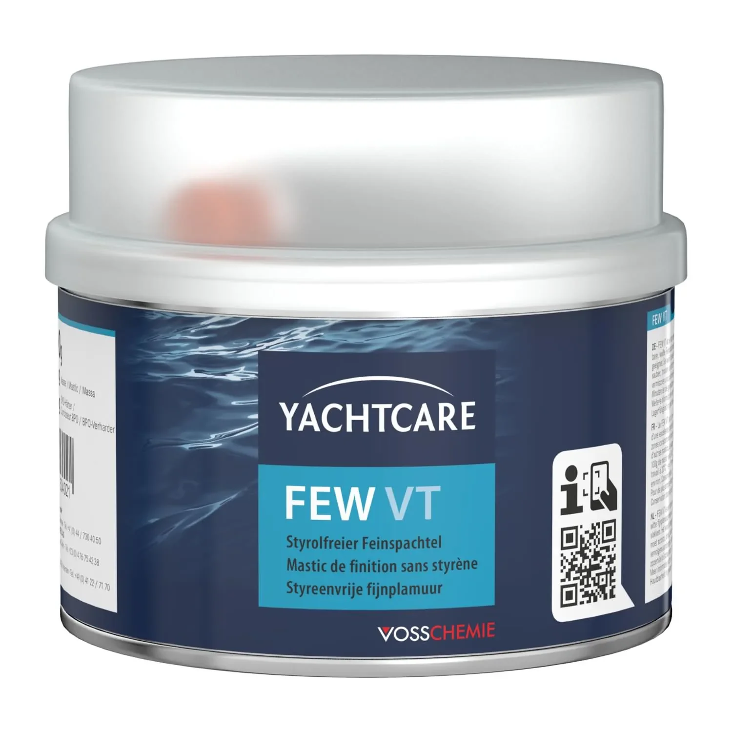 Mastic de finition sans styrène 1 kg, Mastic de réparation marine, Mastic pour coque bateau