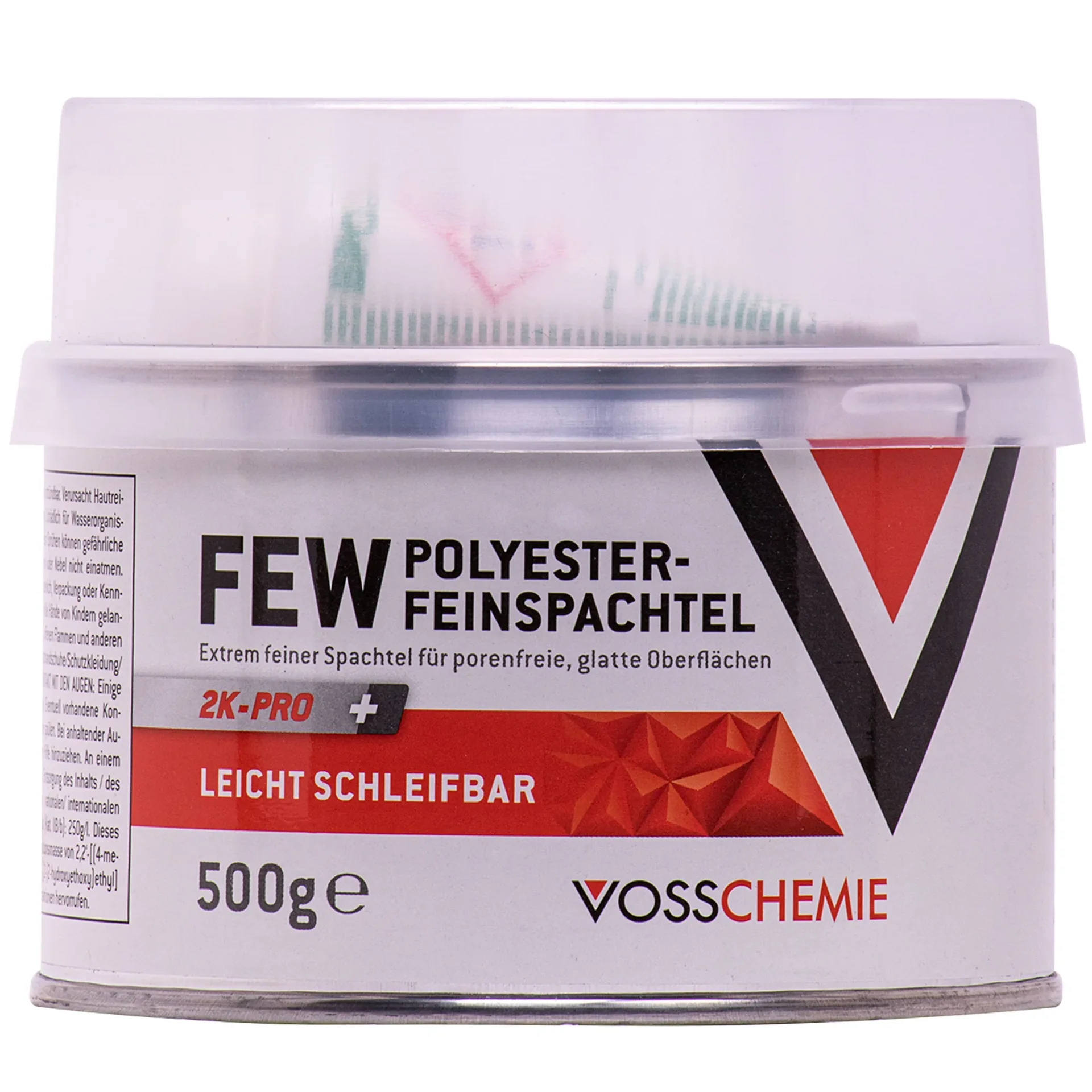 Mastic polyester, Mastic de finition, Mastic 2K, Spachtelmasse, Mastic carrosserie 500 g