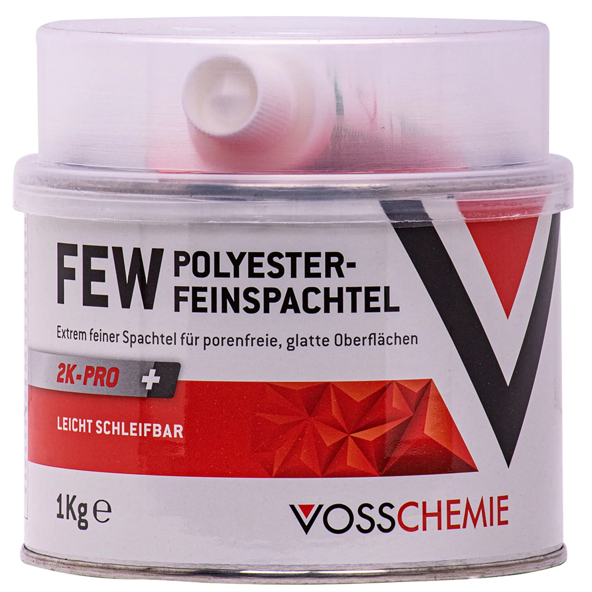 Mastic polyester 1 kg, mastic de finition, mastic 2K