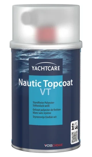 "Topcoat nautique, Laque de finition marine, Peinture bateau blanche, 1000 g, Schlusslack weiß image"