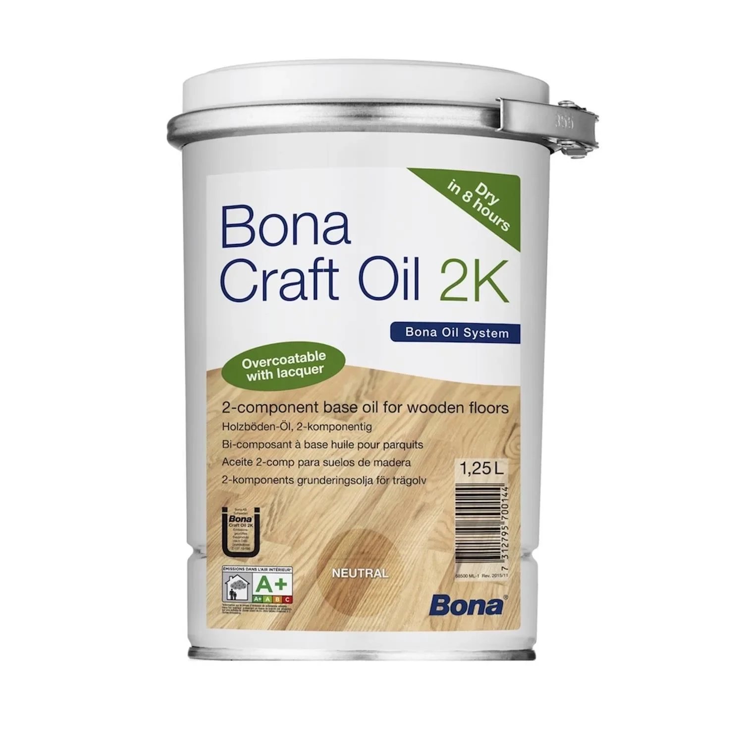 Huile bois professionnelle 1,25 Liter, huile parquet chêne, Umbra