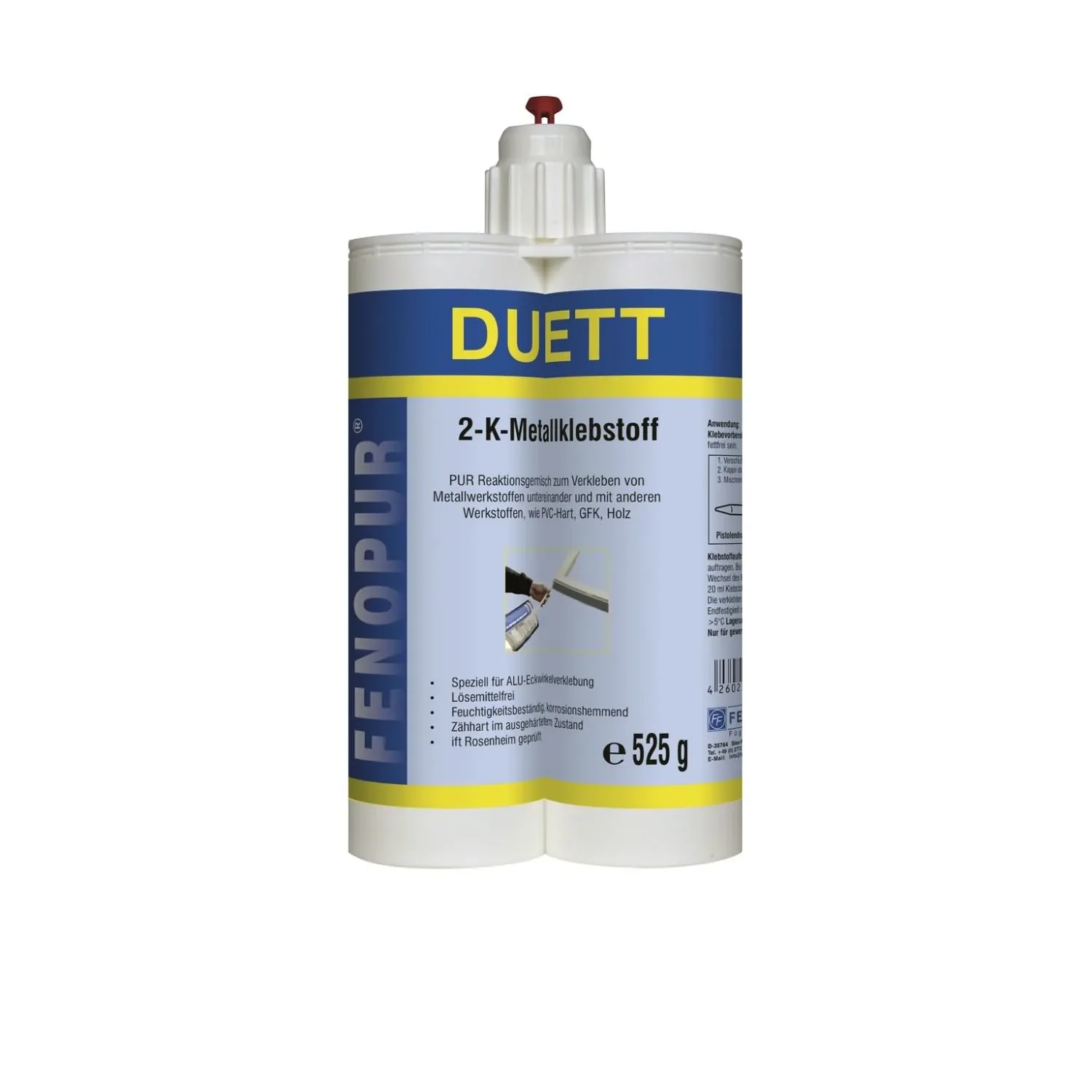 "Colle polyuréthane, colle PU, colle bi-composant, colle 2K PU, colle grise, 525 g image"