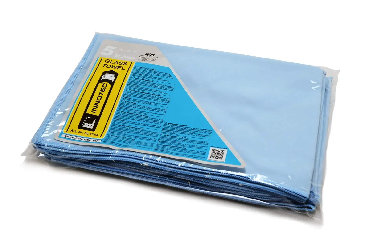 "Chiffon microfibre vitre, 5 pièces, bleu, pour nettoyage vitres image"