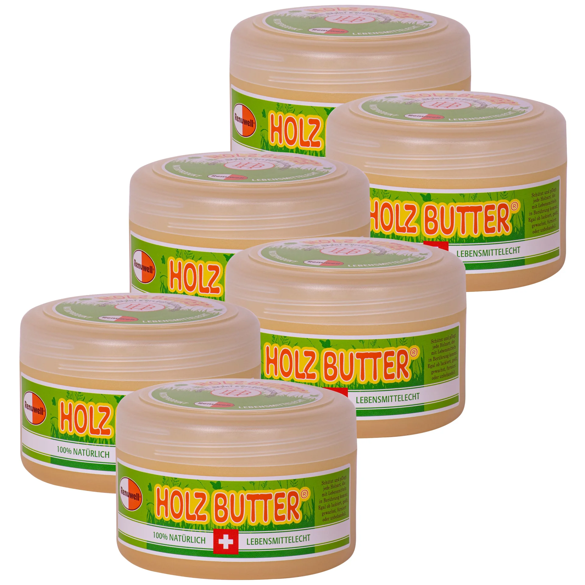 "Beurre pour bois, Entretien bois alimentaire, 6 x 250 ml, Protection bois image"