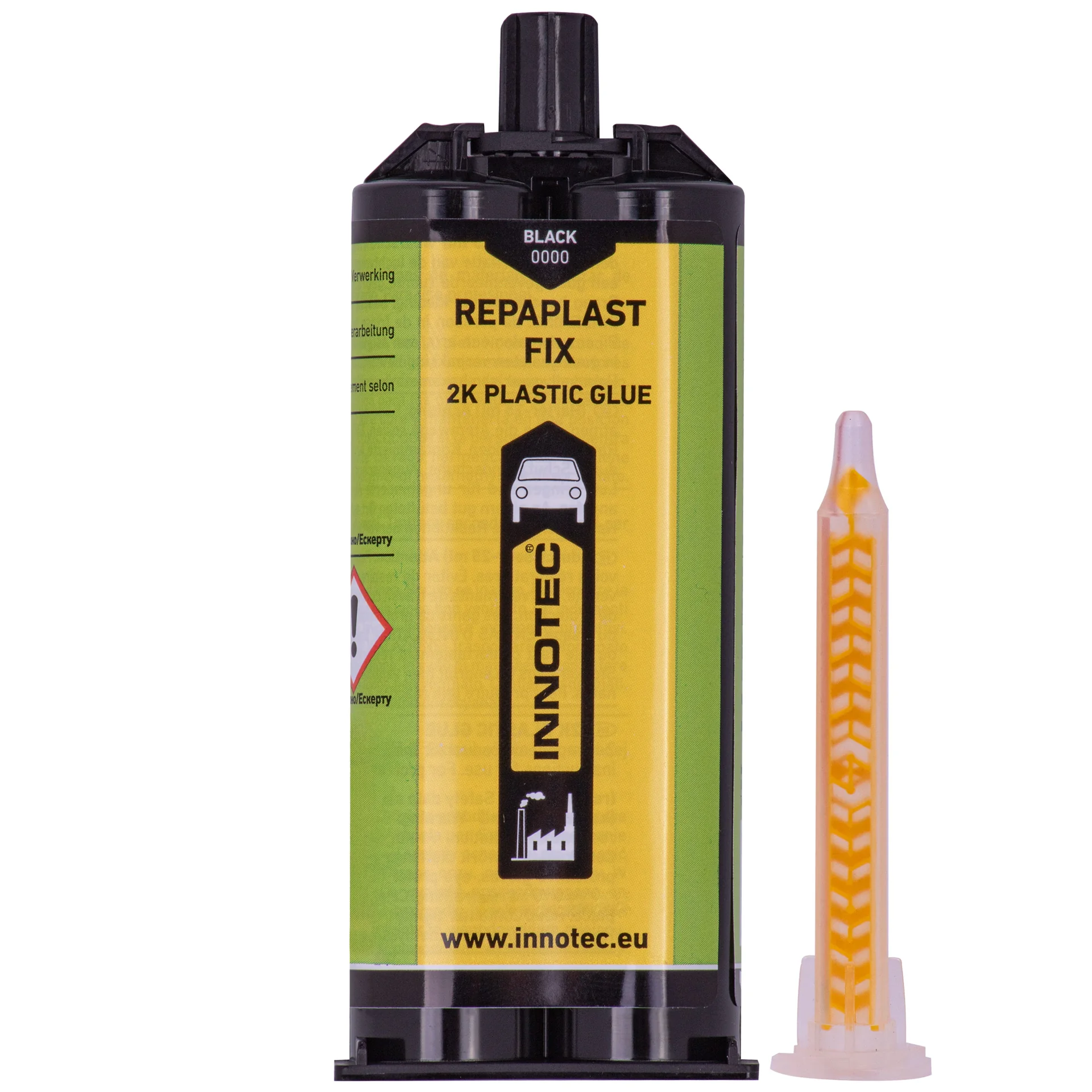 "Réparation plastique noir, Colle plastique bi-composant noire, Mastic réparation, 50 ml double cartouche image"