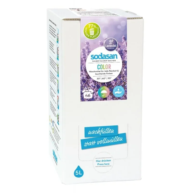 "Lessive liquide couleur, lessive lavande, 5 Liter, lessive écologique, format familial image"