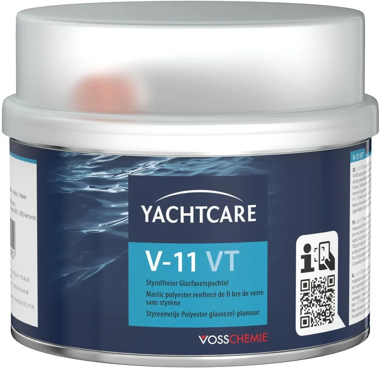 "Mastic polyester armé fibres de verre, Mastic réparation coque bateau, 400 g image"