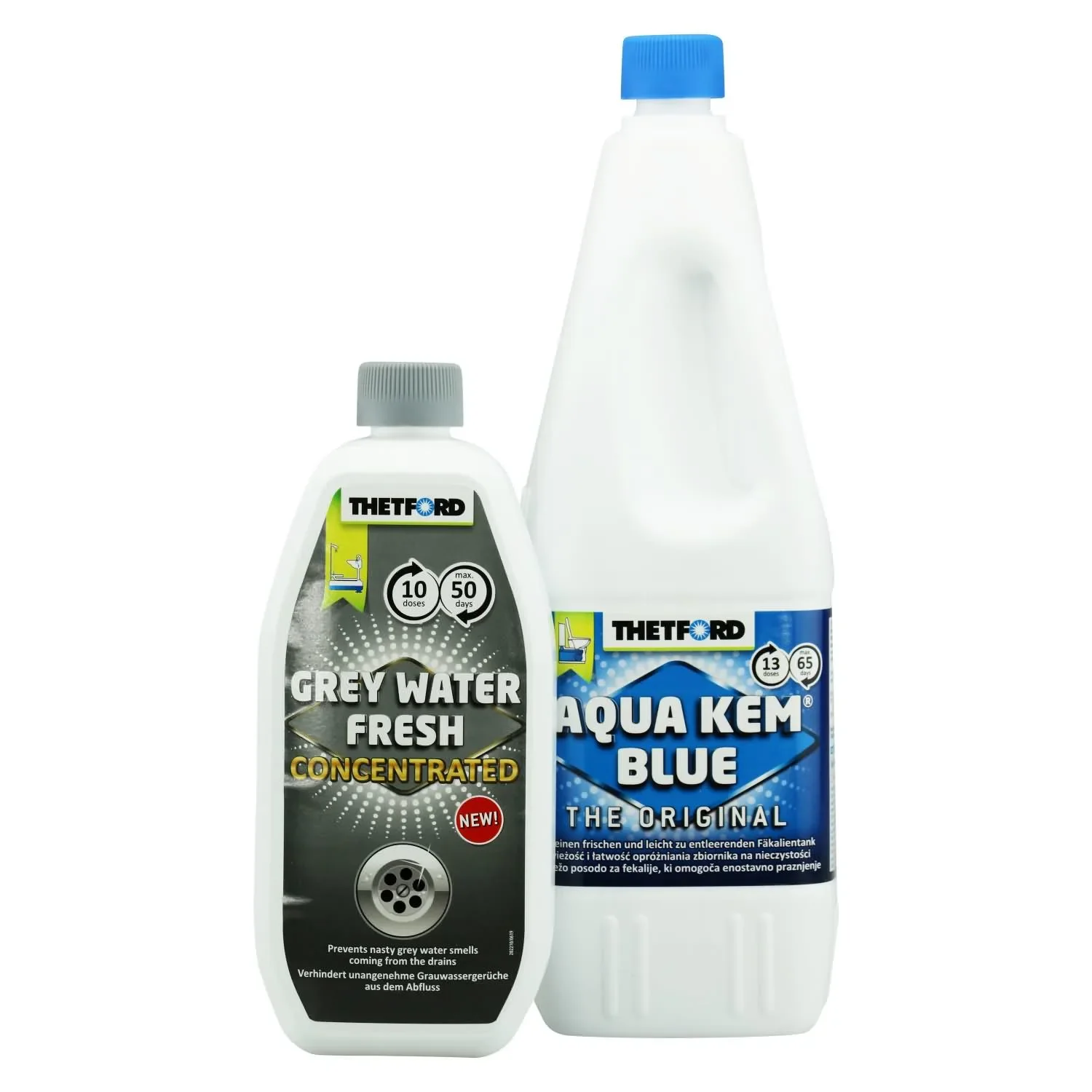 "Liquide toilette camping-car, Duopack 2 litres, Grey Water Fresh 0,78 litre, produit WC chimique image"