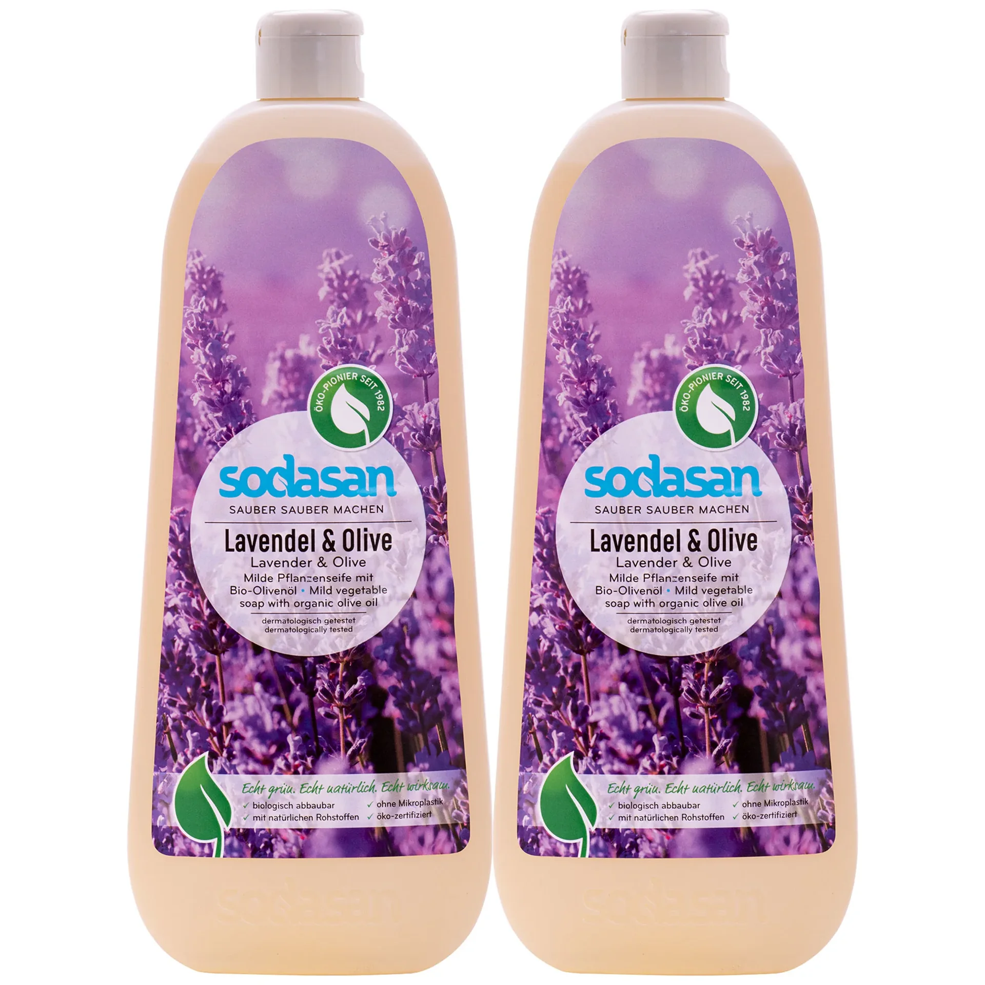 "Savon liquide lavande olive, 2 x 1 litre, savon liquide lavande, savon olive image"