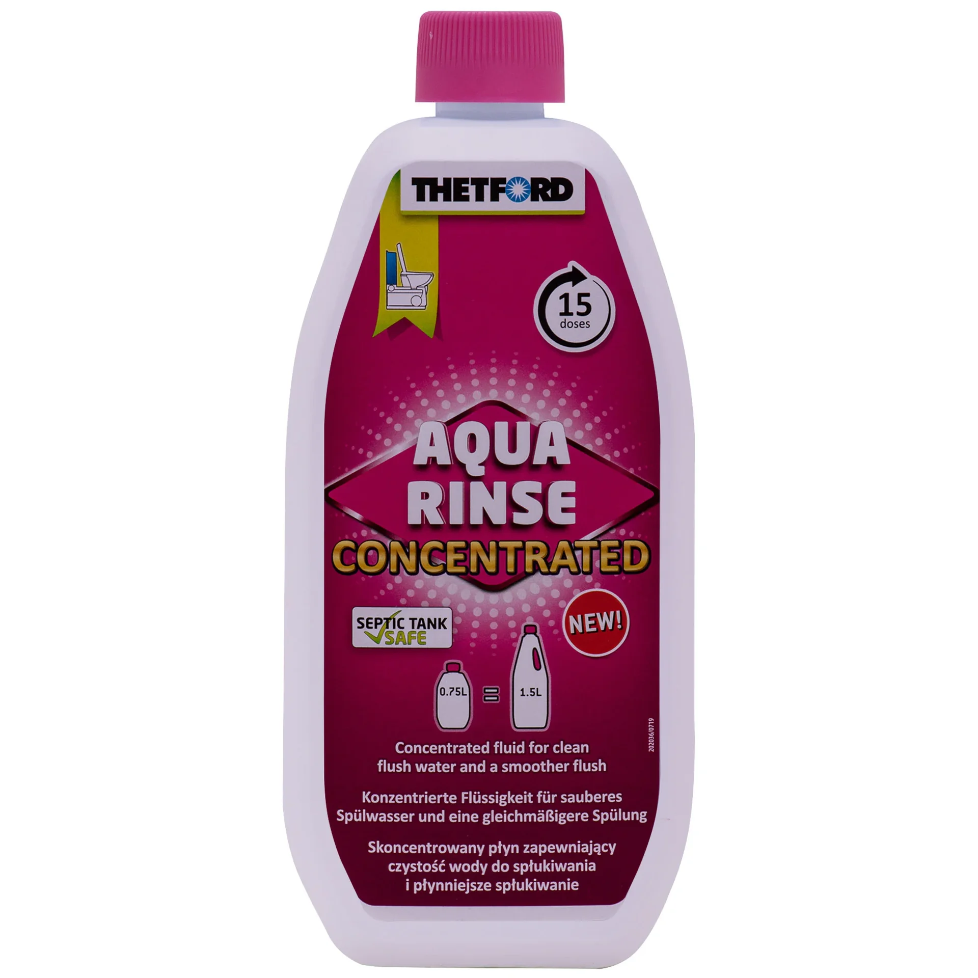 "Produit toilette chimique, liquide rinçage toilette, concentré 0,75 Liter image"