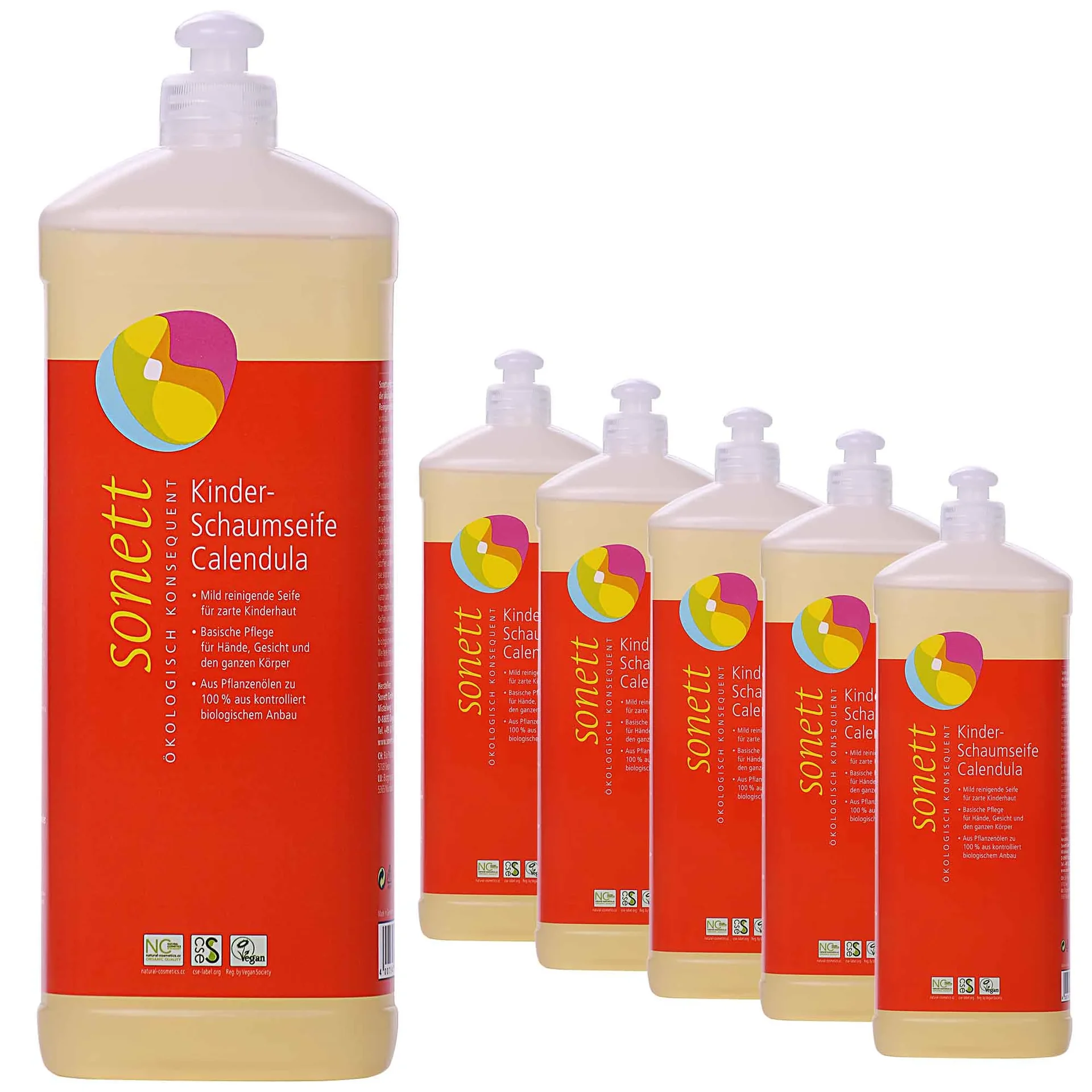 "Savon mousse enfant, savon enfant, Calendula, 6 x 1 Liter image"