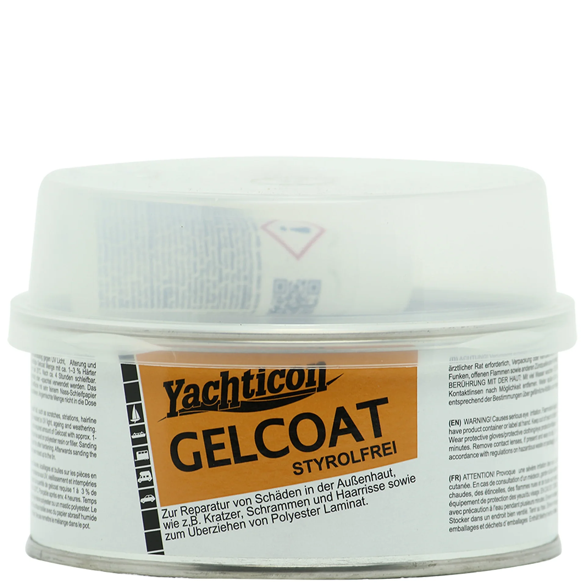 "Mastic gelcoat, Réparation gelcoat, Gelcoat crème, 250 g, RAL 9001 cremeweiss, Mastic sans styrène image"