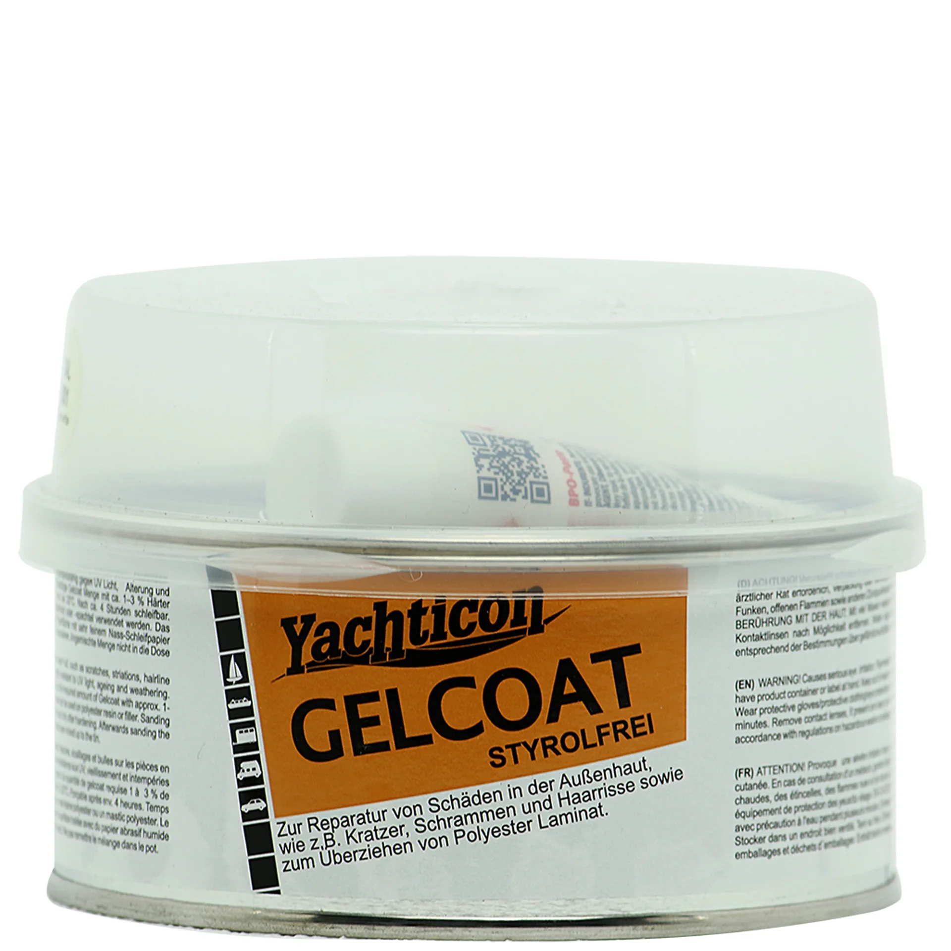 "Mastic gelcoat, Réparation coque bateau, 250 g RAL 9010 reinweiß, Gelcoat blanc image"