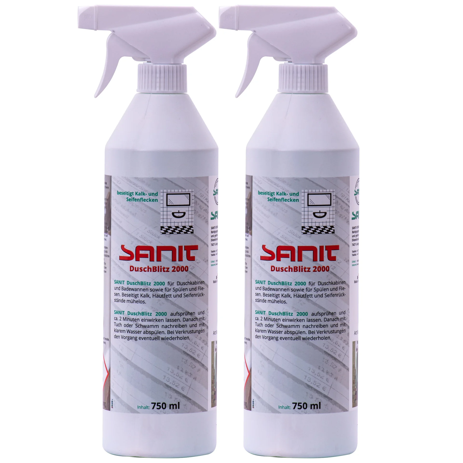 "Nettoyant douche, 2 x 750 ml, DuschBlitz 2000, spray nettoyant douche image"