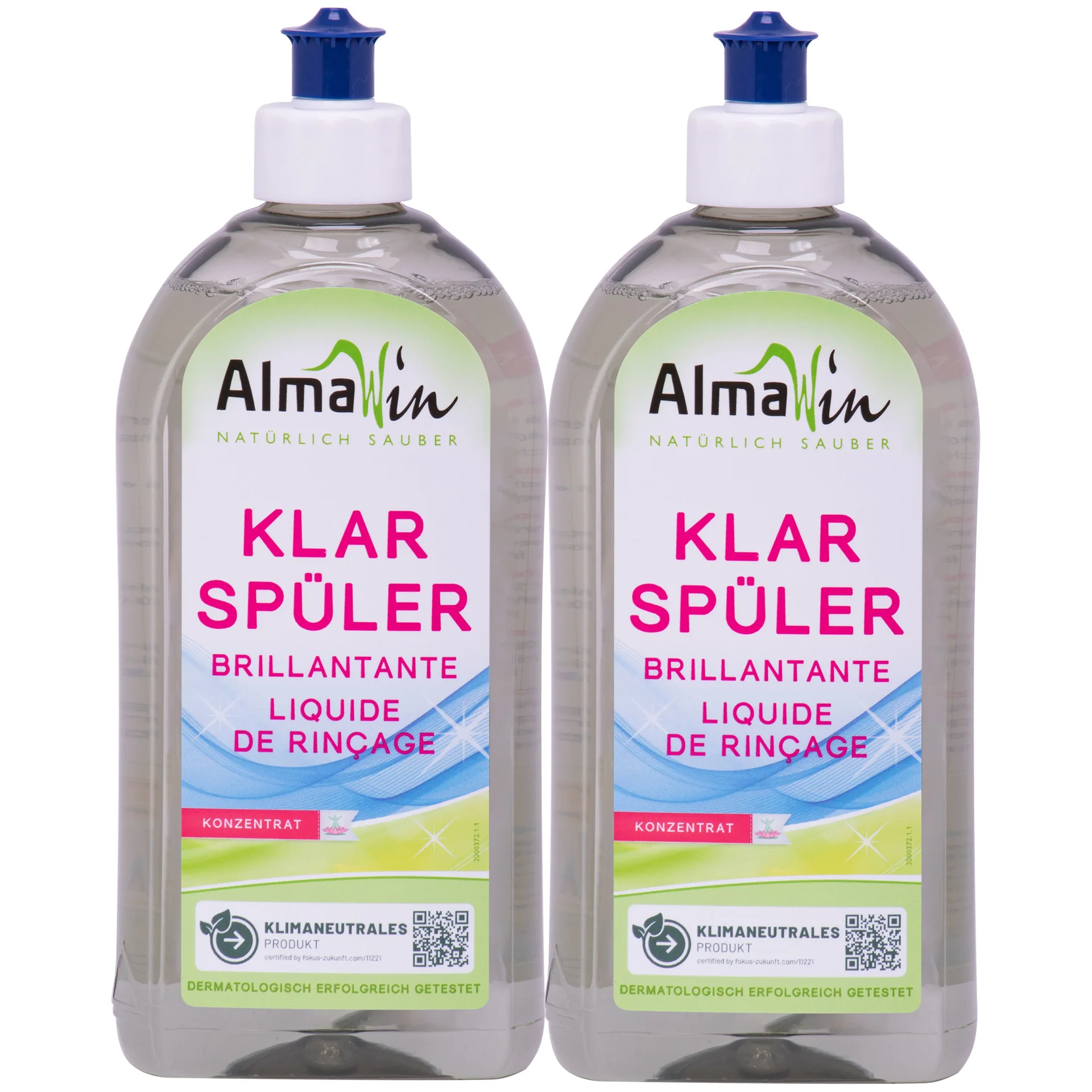 "Liquide de rinçage lave-vaisselle 2 x 500 ml, produit de rinçage, rinçage écologique image"