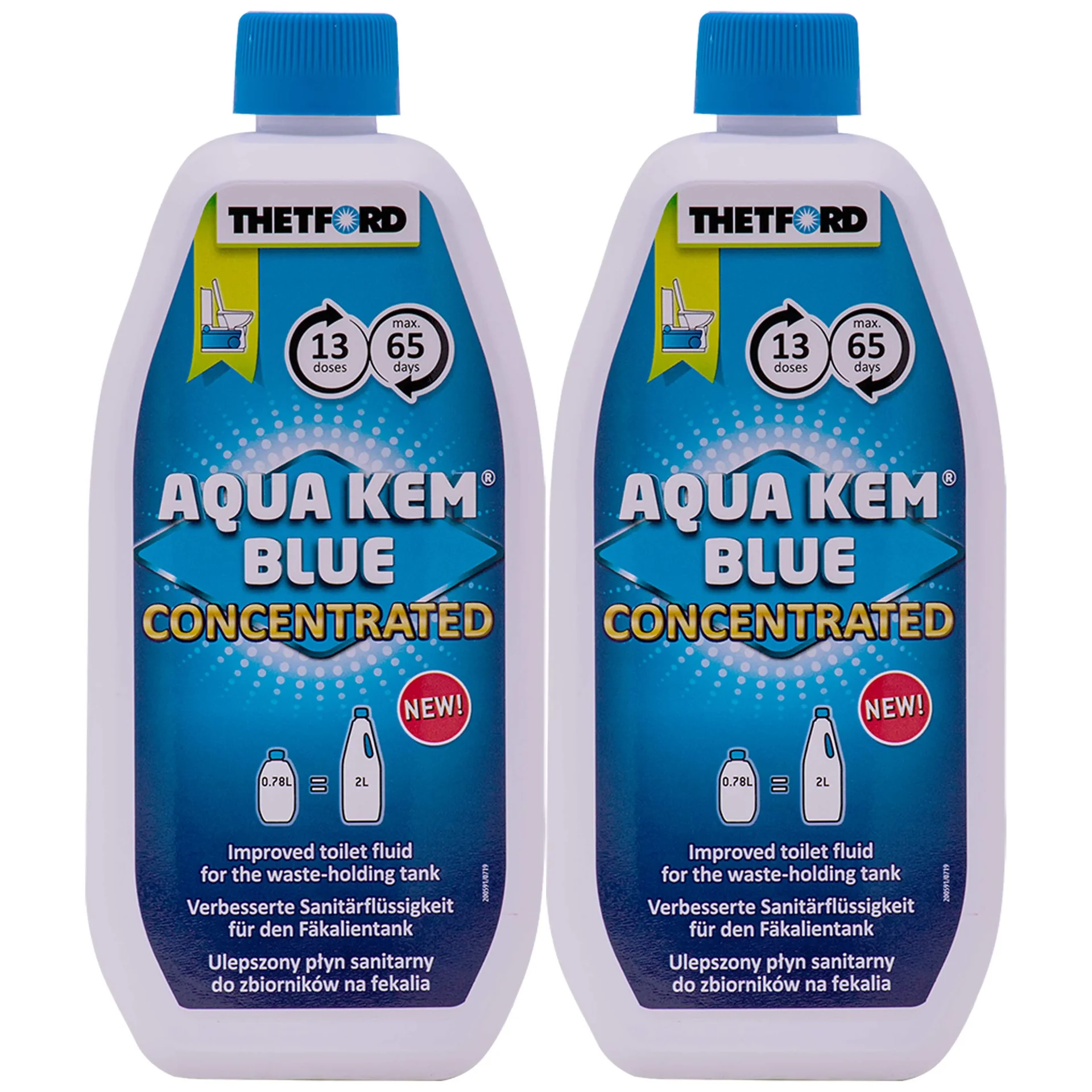 "Liquide WC chimique, produit toilette chimique camping, 2 x 0,78 Liter concentré image"