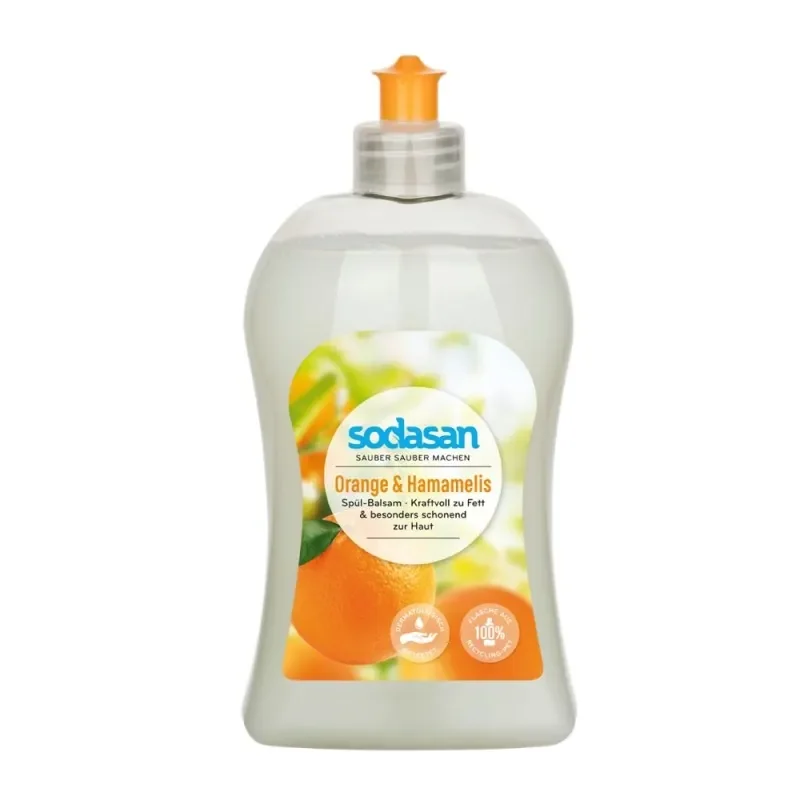 Liquide vaisselle orange, balsam, hamamélis 500 ml, soin vaisselle