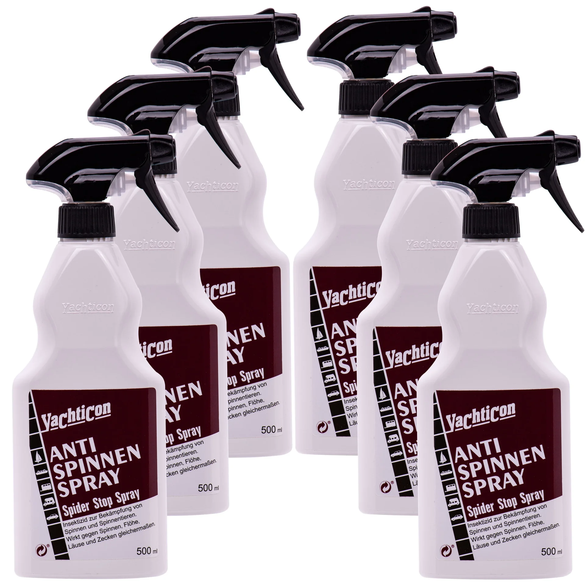 "Anti araignée, Spray, YACHTICON, 6 x 500 ml = 3 Liter image"