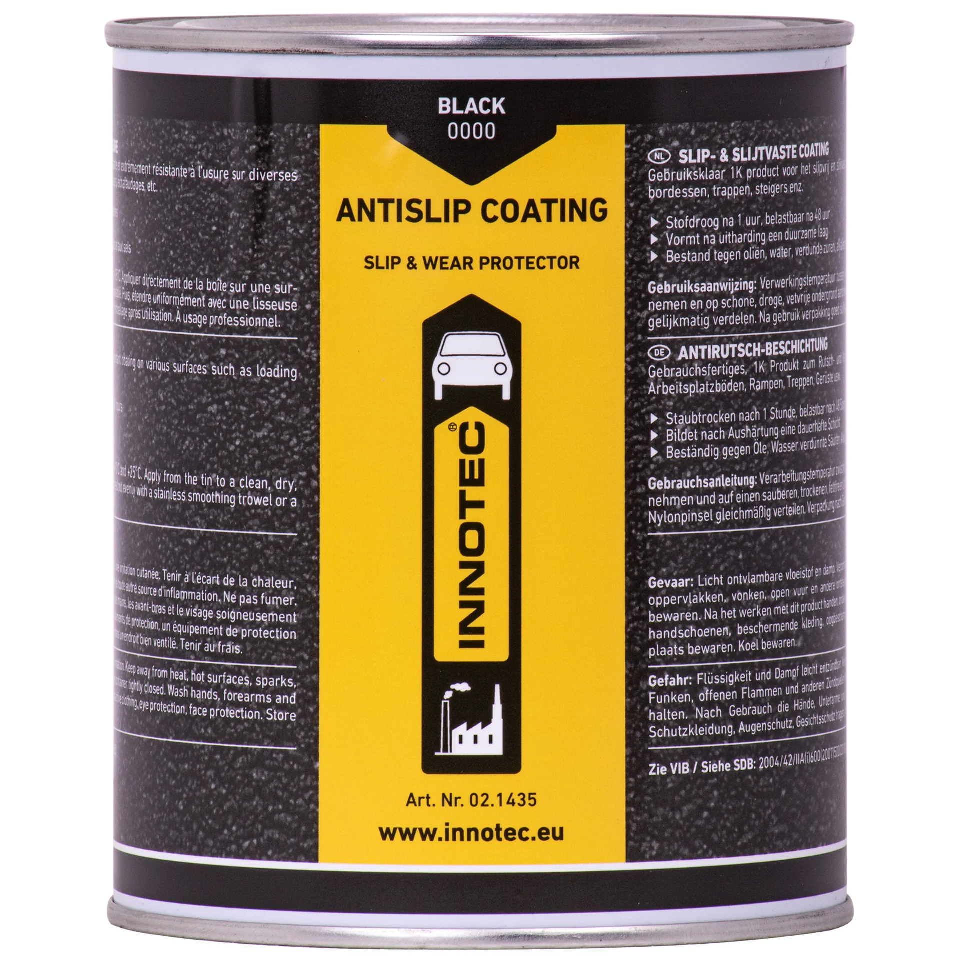 "Revêtement antidérapant, antidérapant noir, 1 Liter, peinture noire image"
