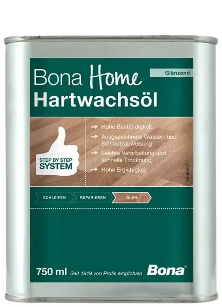 "Huile cire dure, 750 ml, brillante, huile plancher bois, huile pour parquet image"