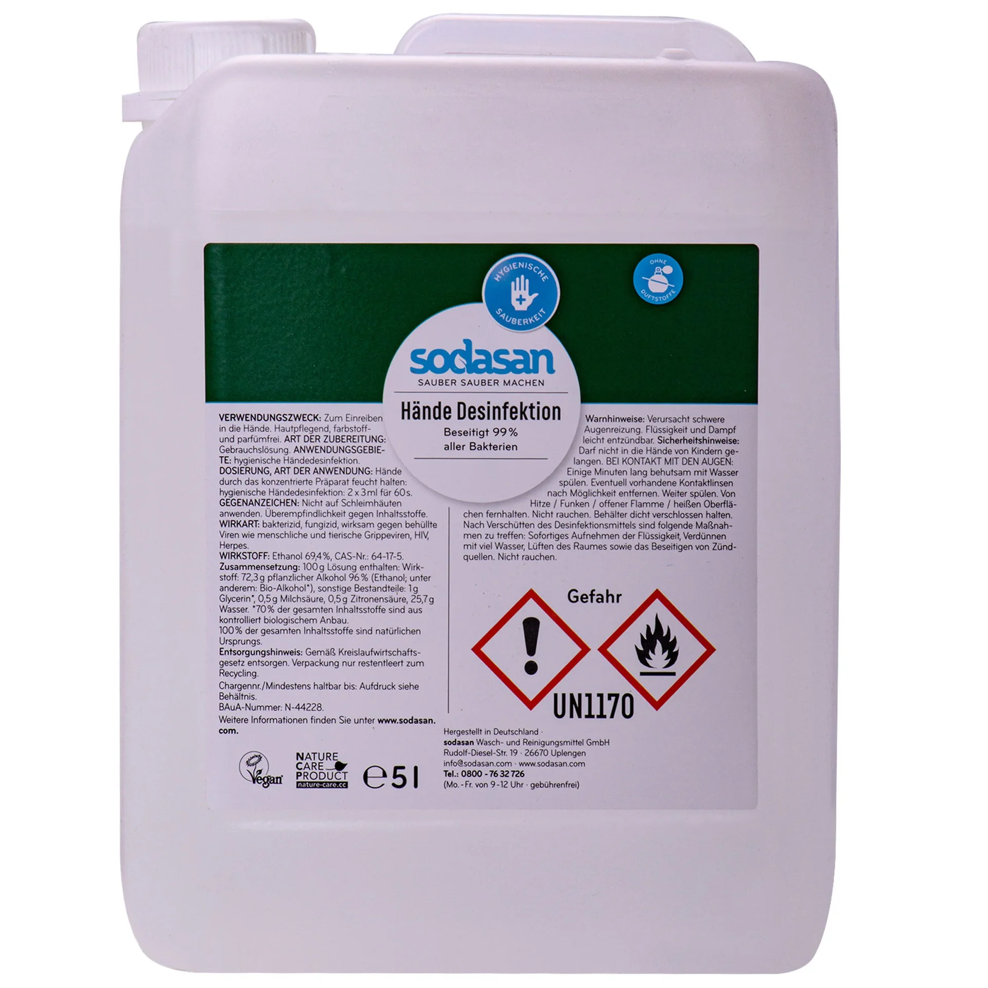 "Désinfectant mains 5 litres, bidon désinfectant mains, désinfection des mains image"