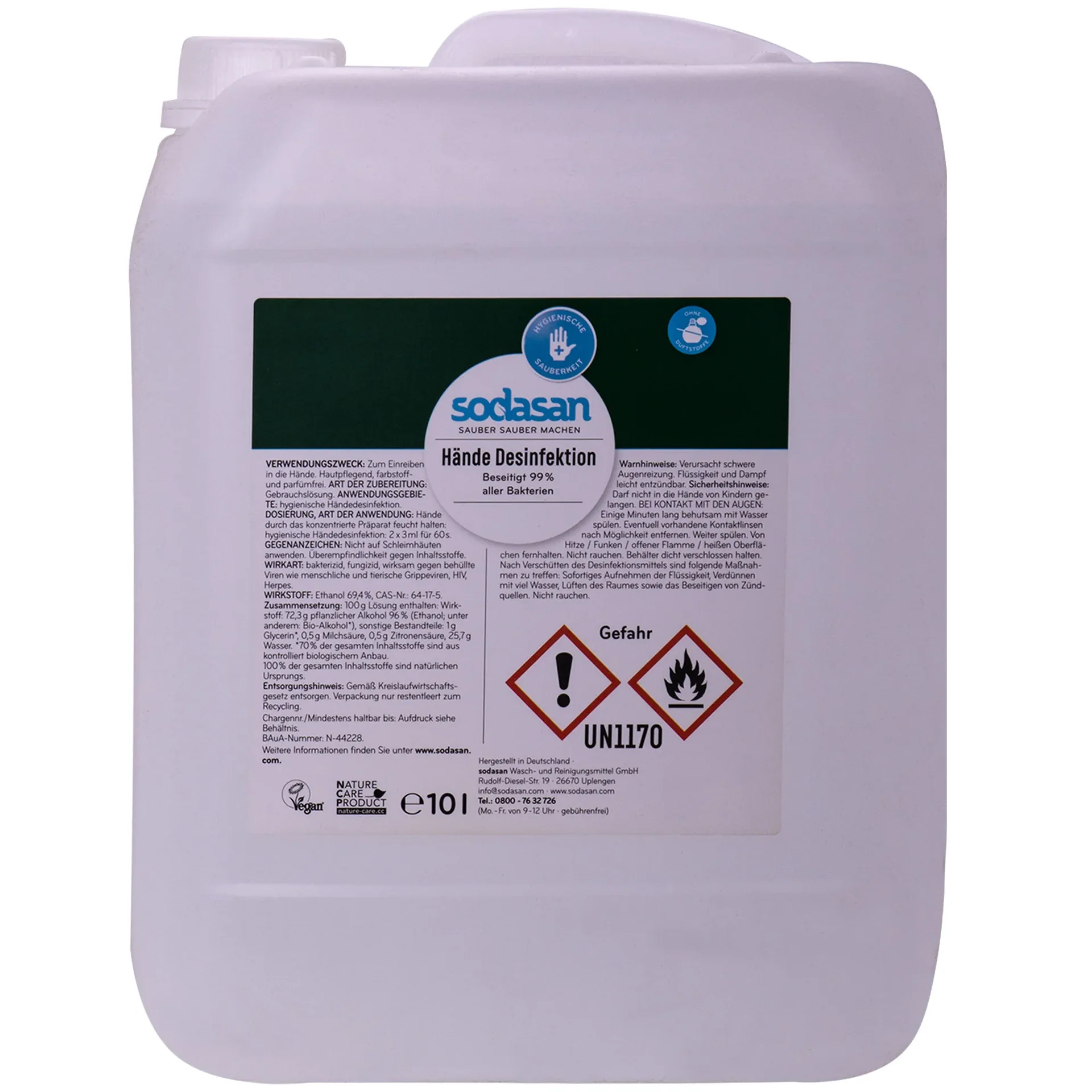 "Désinfection des mains 10 litres, solution hydroalcoolique, desinfectant mains grand format image"
