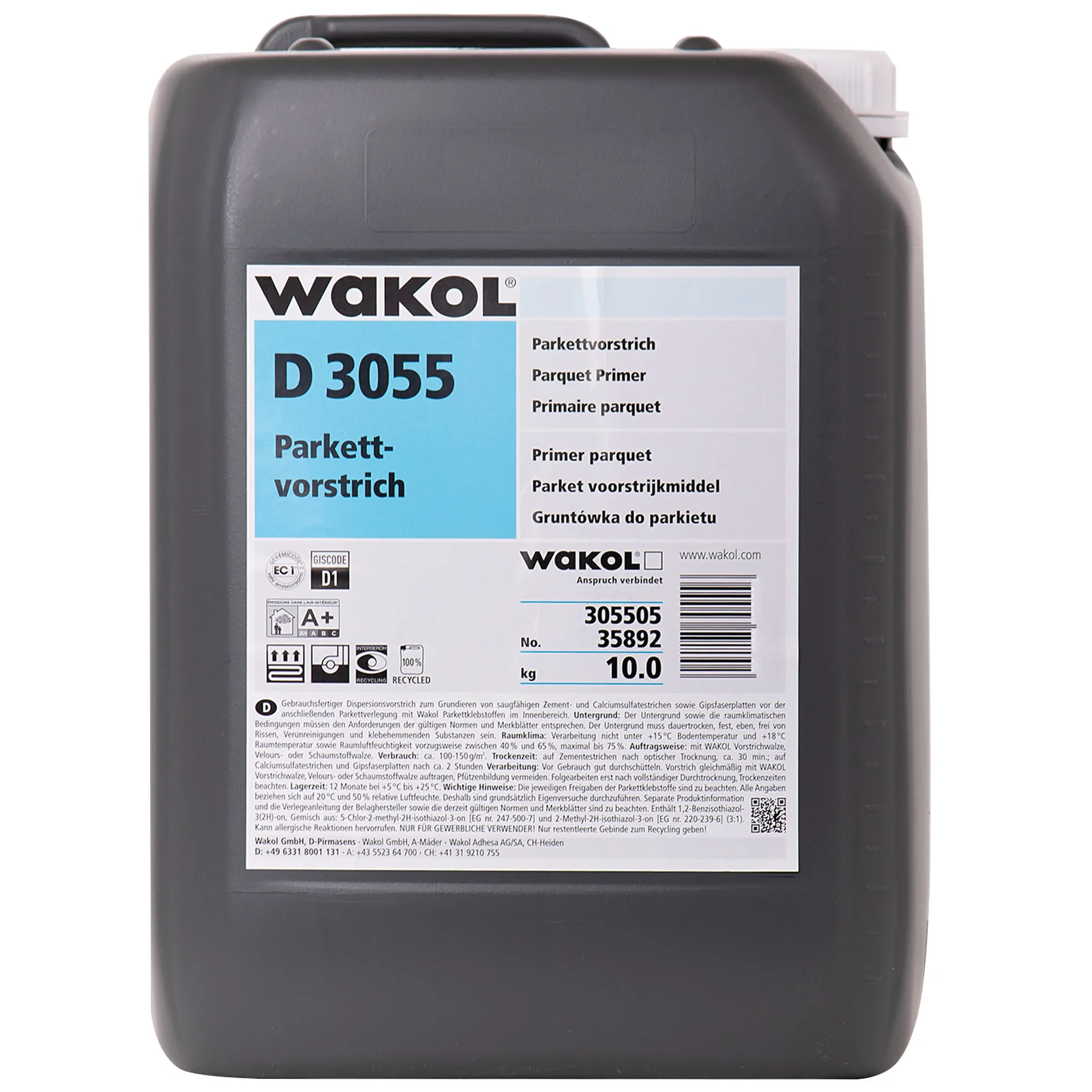 "Primaire parquet, Primaire d'accrochage, Sous-couche, WAKOL D 3055 10kg image"
