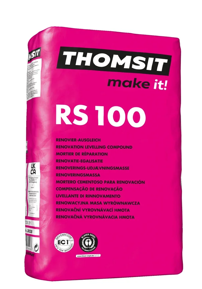"Mortier de ragréage 25kg, ragréage sol, Thomsit RS 100 rénovation image"