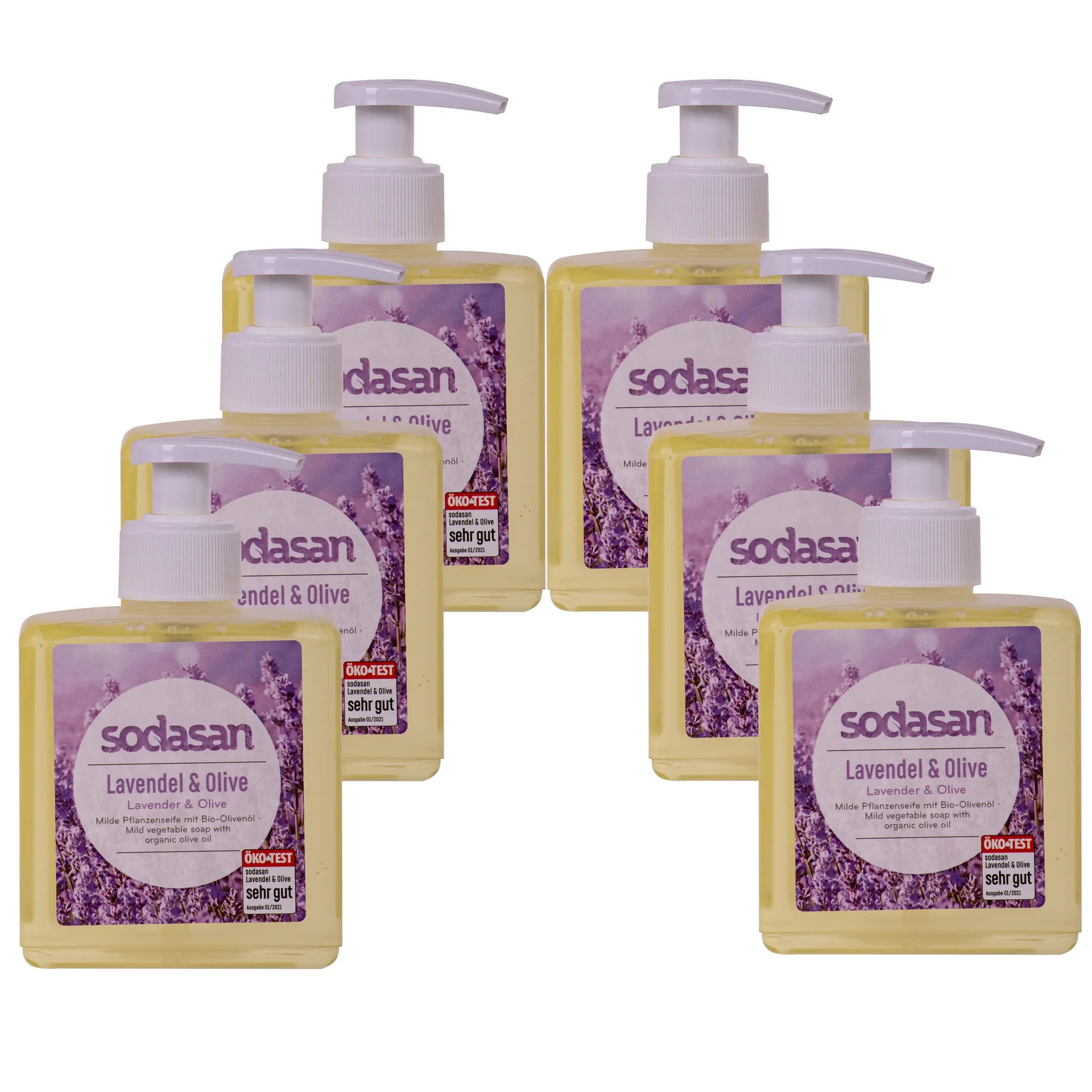 "Savon liquide lavande olive, 6 x 300 ml, savon liquide lavande, savon liquide végétal image"