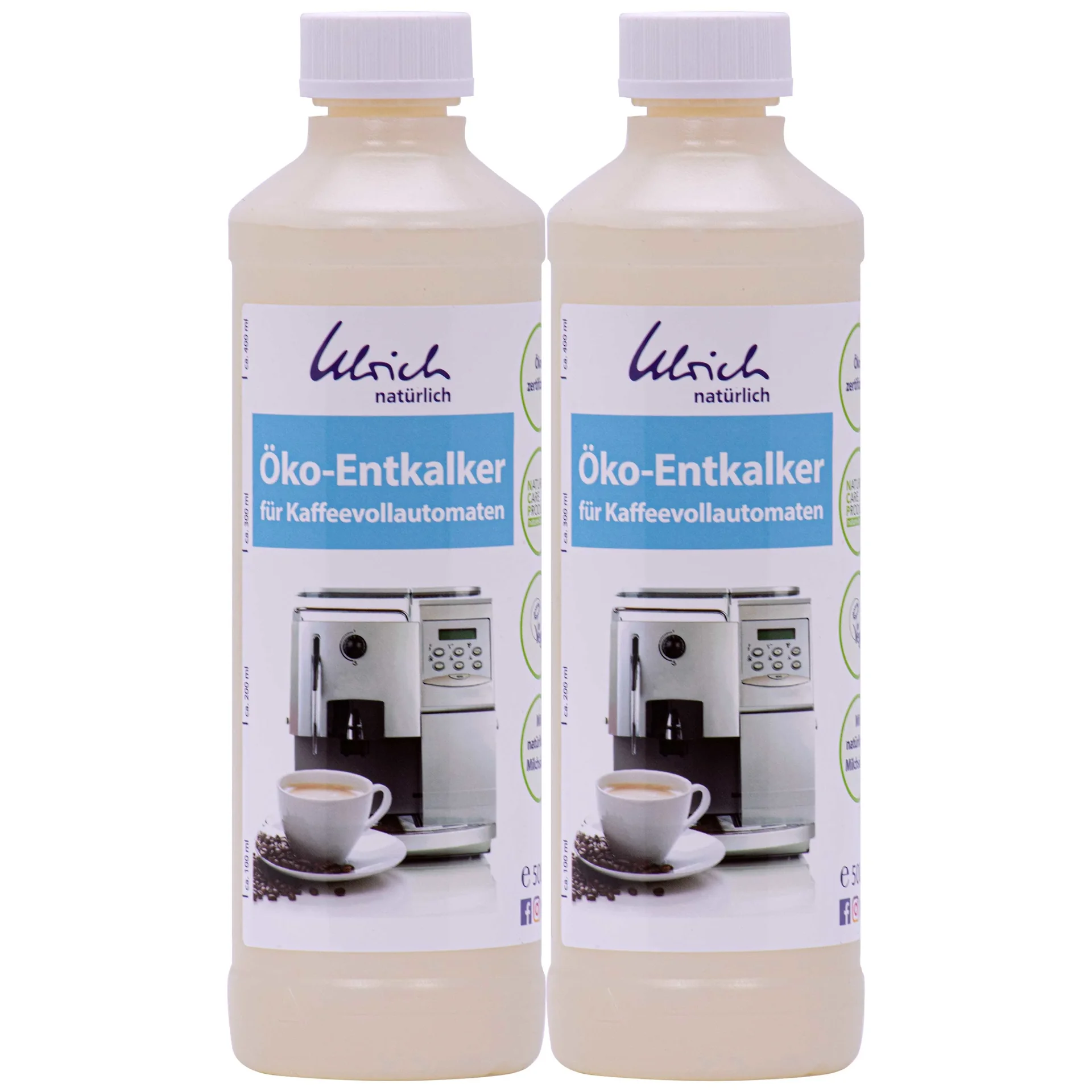 "Détartrant machine à café, écologique, 2 x 500 ml, pour machines à café image"