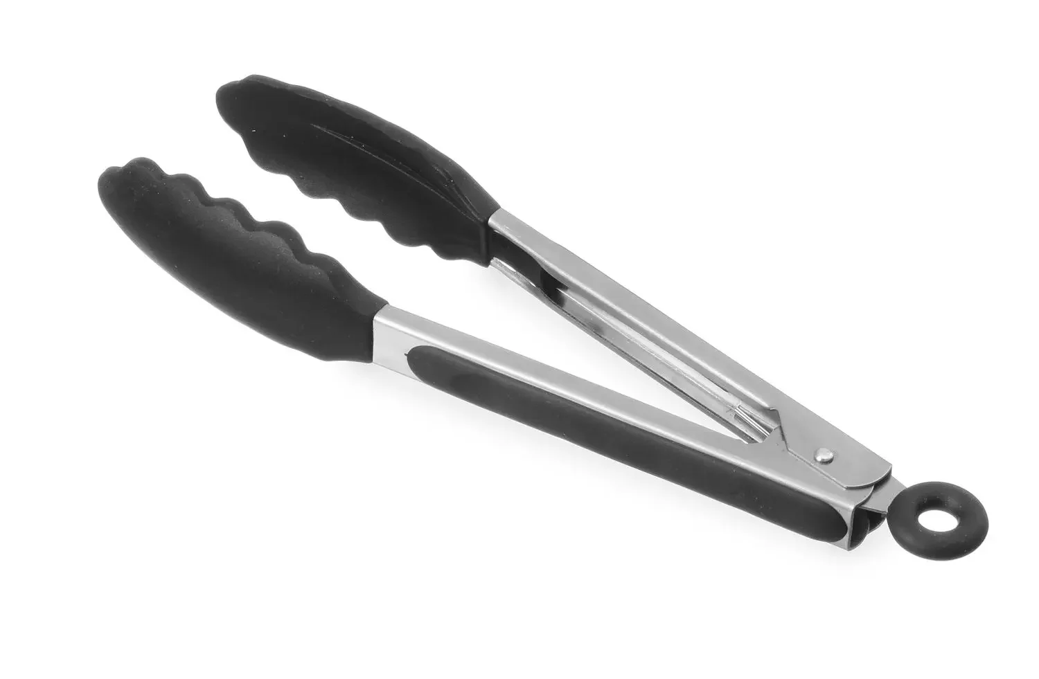 "Pince de cuisine, pince à griller, pince de service - Pince en silicone résistante à la chaleur avec poignées soft-grip et fermeture image"