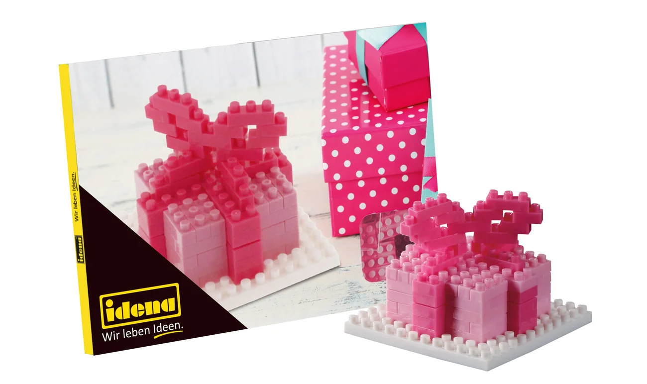 "Idena, Carte postale en mini briques de construction - jouets pour enfants et projets créatifs, Type : Football image"