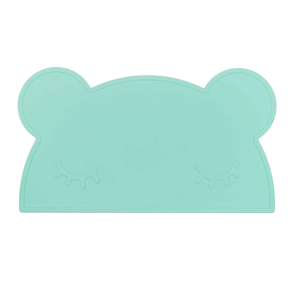 "We Might Be Tiny Set de table enfant silicone ourson menthe image"