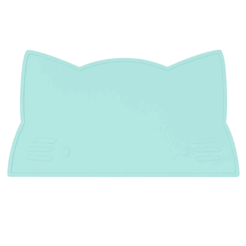 "We Might Be Tiny Set de table enfant silicone chat menthe image"