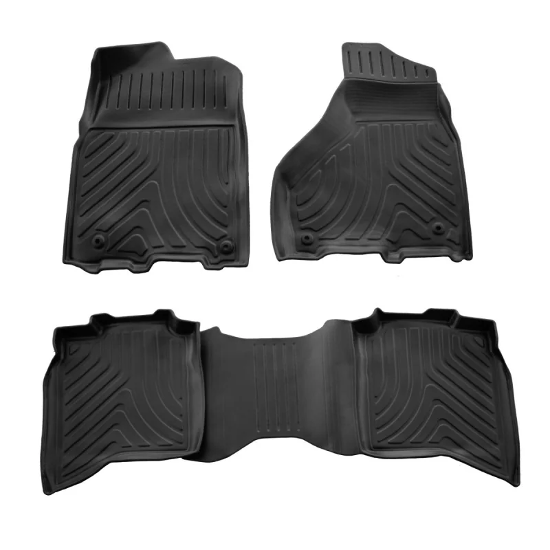 "Tapis de sol Dodge Ram 1500, 3D, Tapis caoutchouc, Crew Cab 2009-2018, sur mesure image"