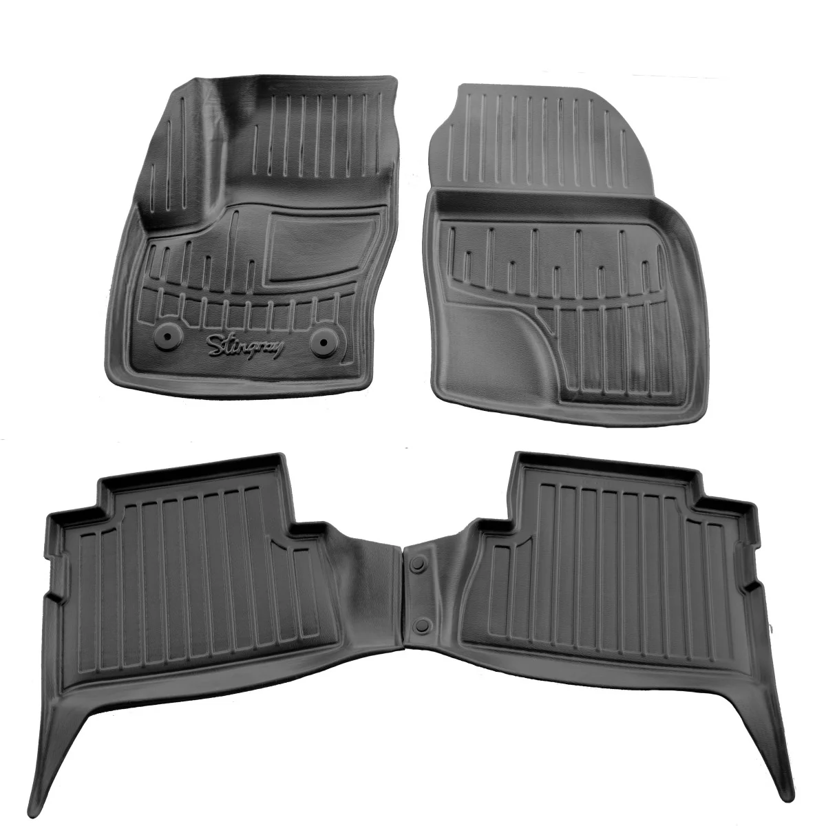 "Tapis de sol voiture, Tapis voiture FORD C-Max (2010-2019) Benzinversion, 3D, sur mesure, Polyurethan, inodore image"