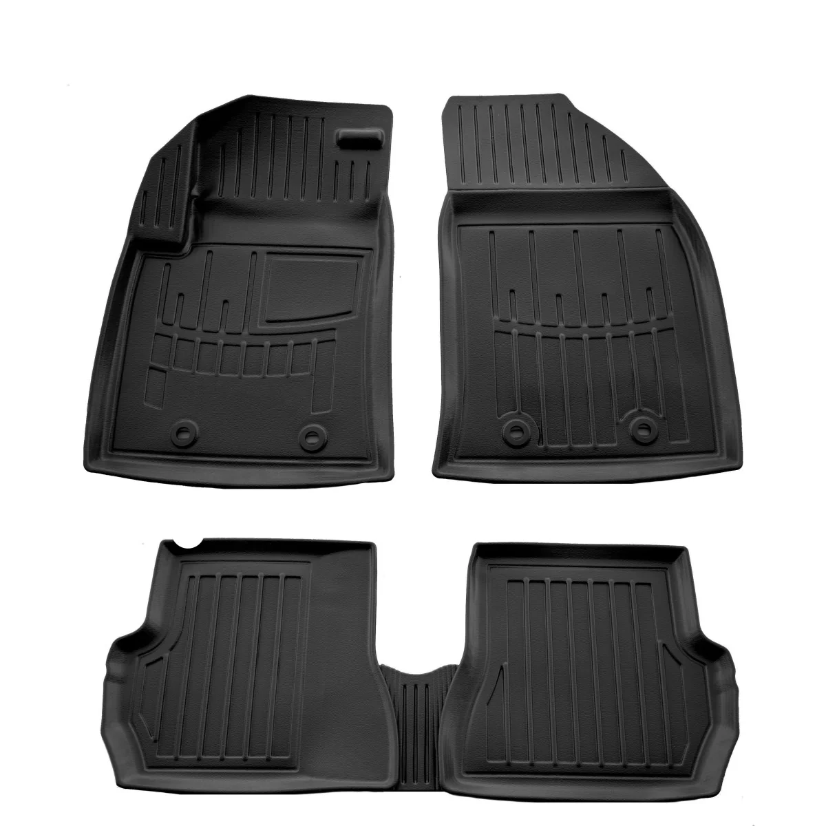 "Tapis de sol auto 3D sur mesure pour FORD Fiesta (2002-2008) avec rebord haut image"