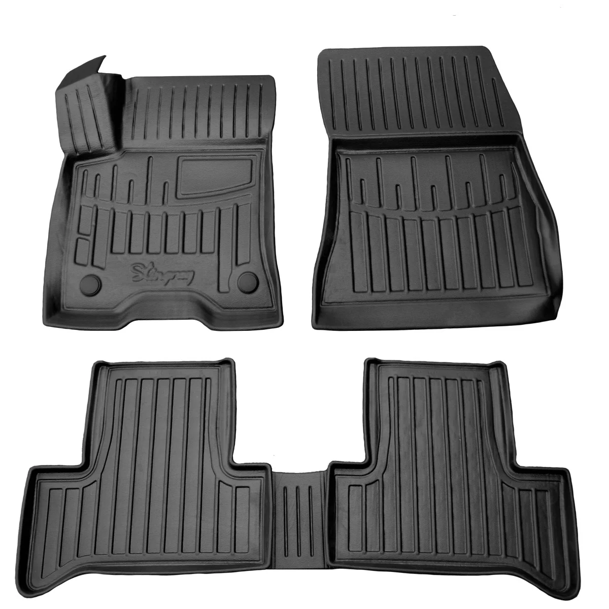 "Tapis de sol voiture, Mercedes EQA H243 (2021-), 3D caoutchouc sur mesure, 4 pièces, noir image"