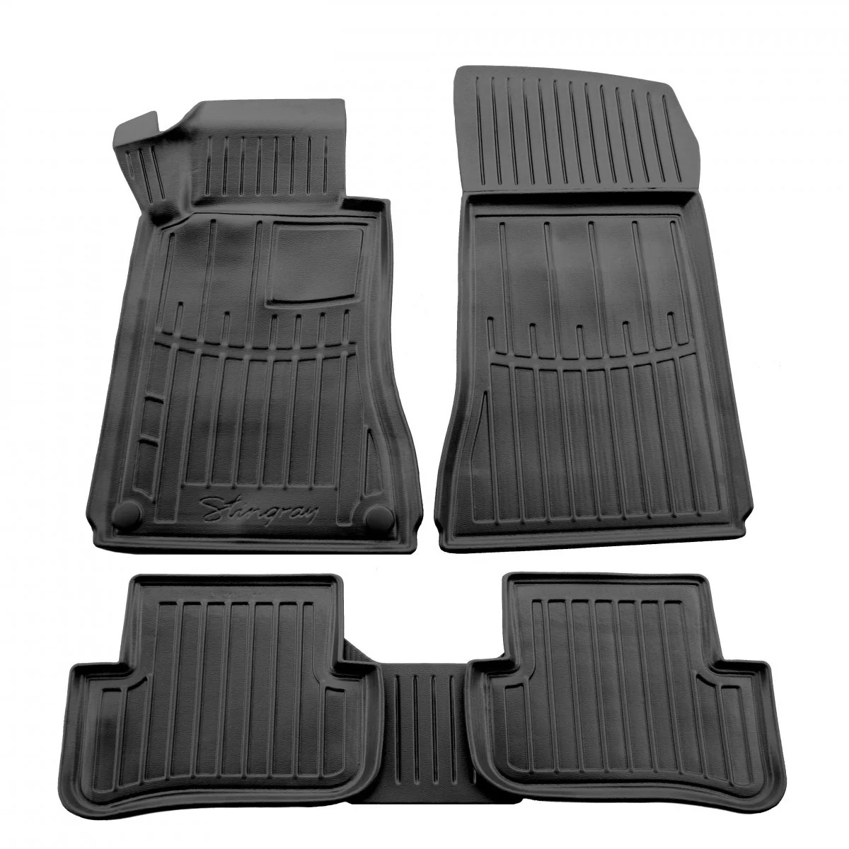 "Tapis de sol auto, Gummimatten 3D sur mesure pour Mercedes-Benz W202 C (1993-2001), hauts côtés image"