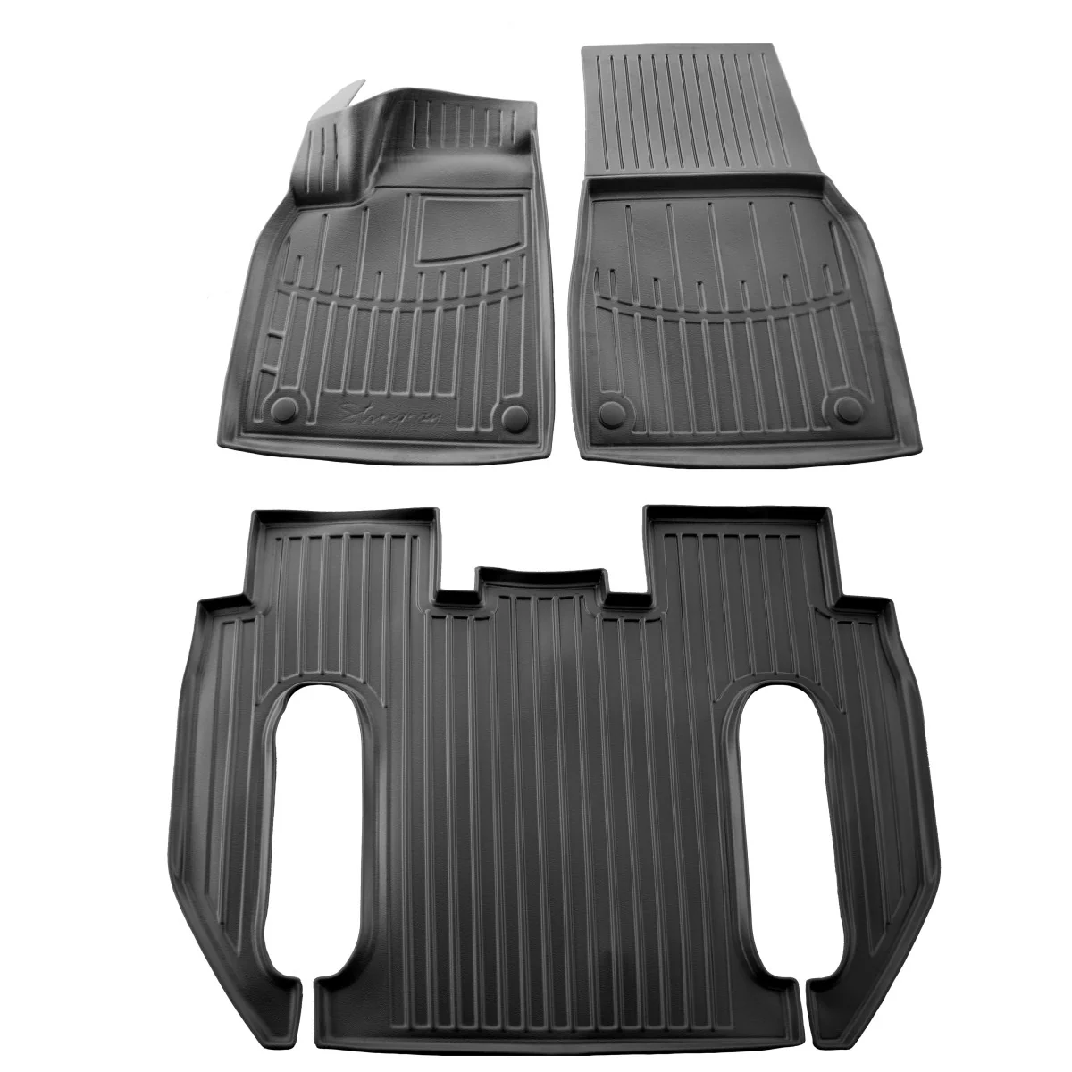 "Tapis de sol auto 3D en caoutchouc pour Tesla Model X Plaid (2022-...), passgenau image"