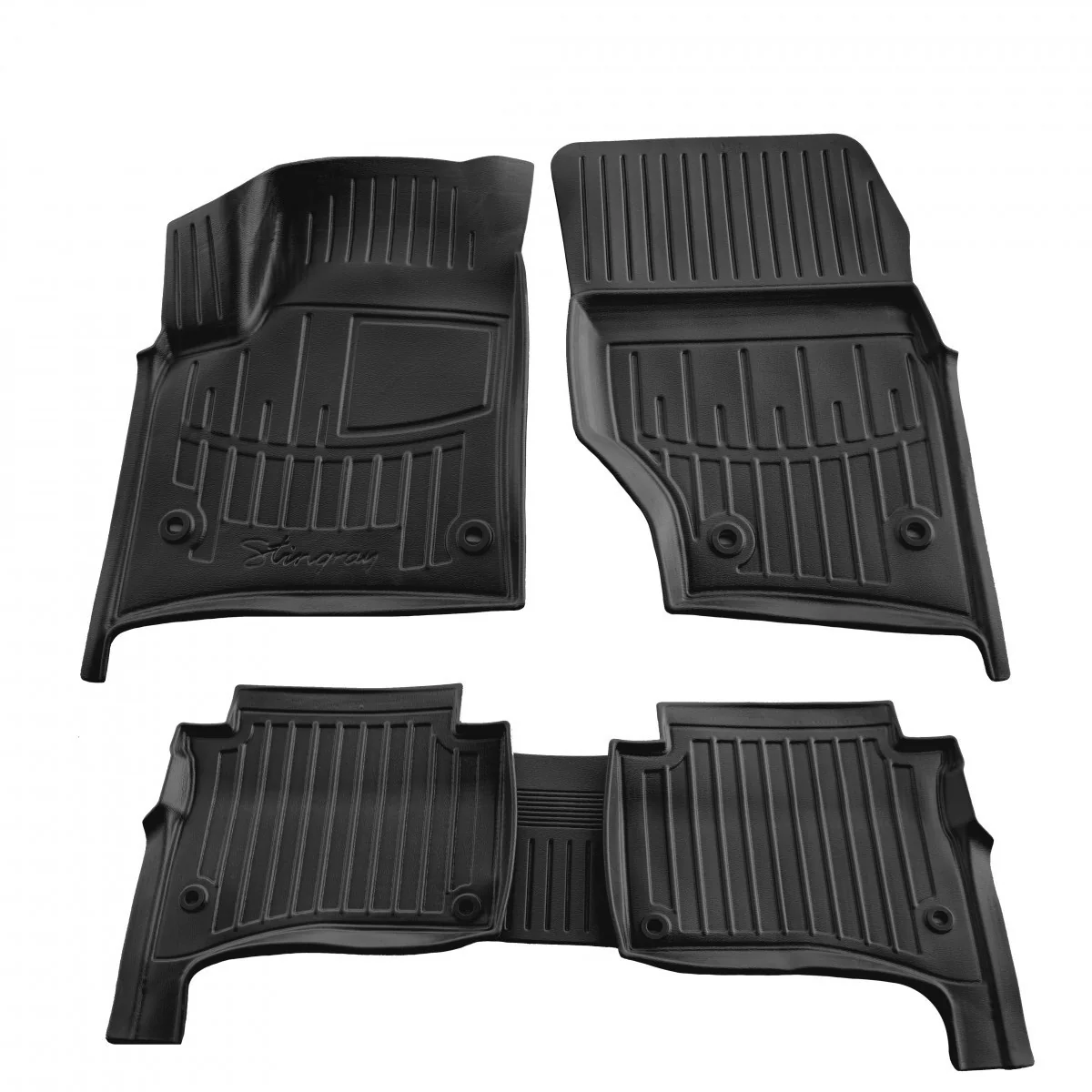 "Tapis de sol voiture, tapis auto 3D, passgenau, Polyurethan, pour Touareg I (7L) 2002-2010, bord haut image"