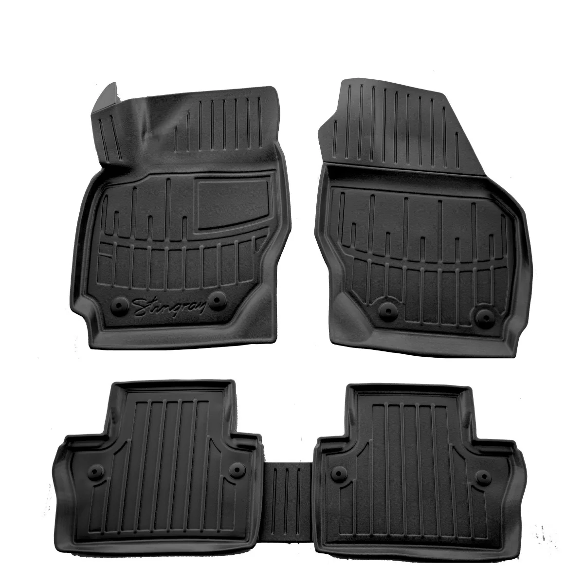 "3D pour VOLVO V70 (2007-2016), passgenaue Autofußmatten, avec côtés hauts et repose-pieds image"