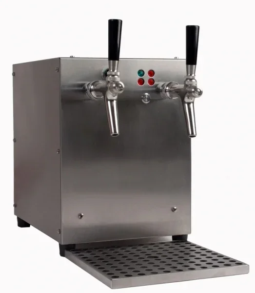 "Distributeur boisson chaude, marmite à vin chaud, chauffe vin - avec compresseur d'air intégré, acier inoxydable, 2 lignes 6kW image"