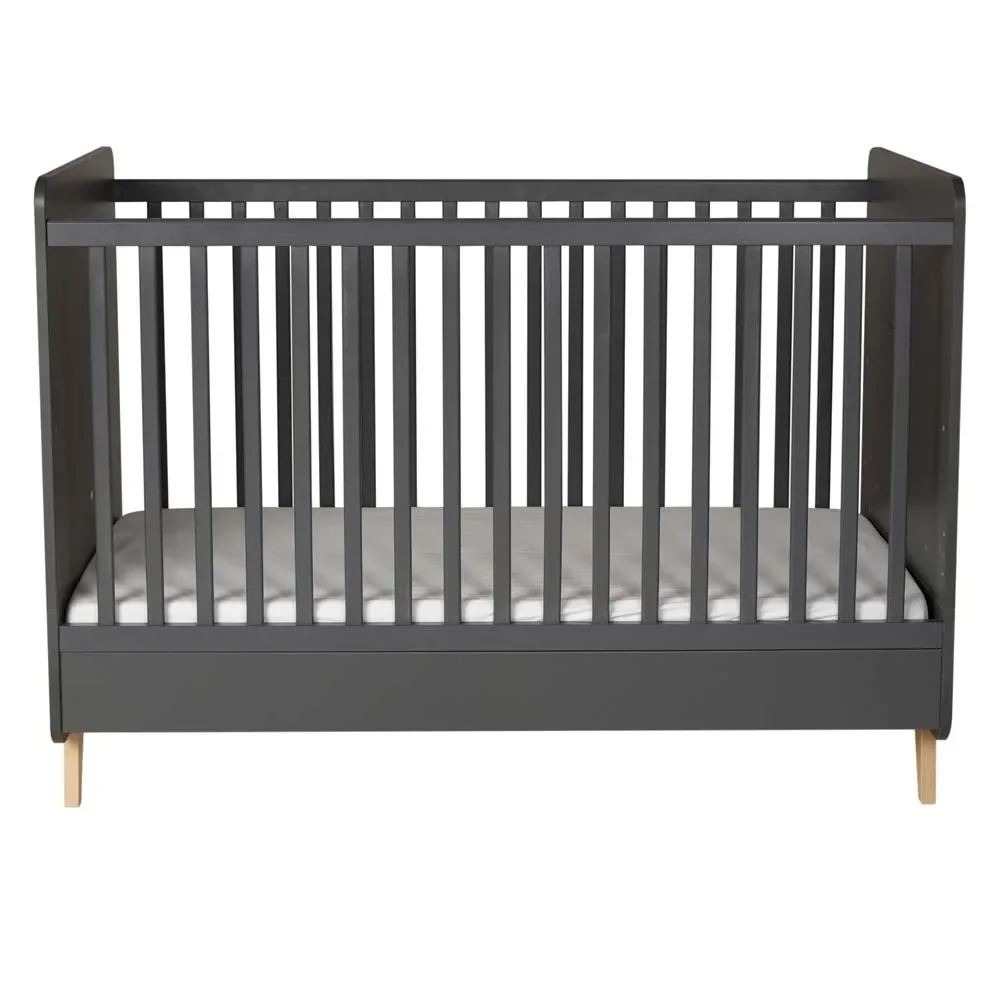 Quax Loft Lit bebe transformable anthracite 70 x 140
